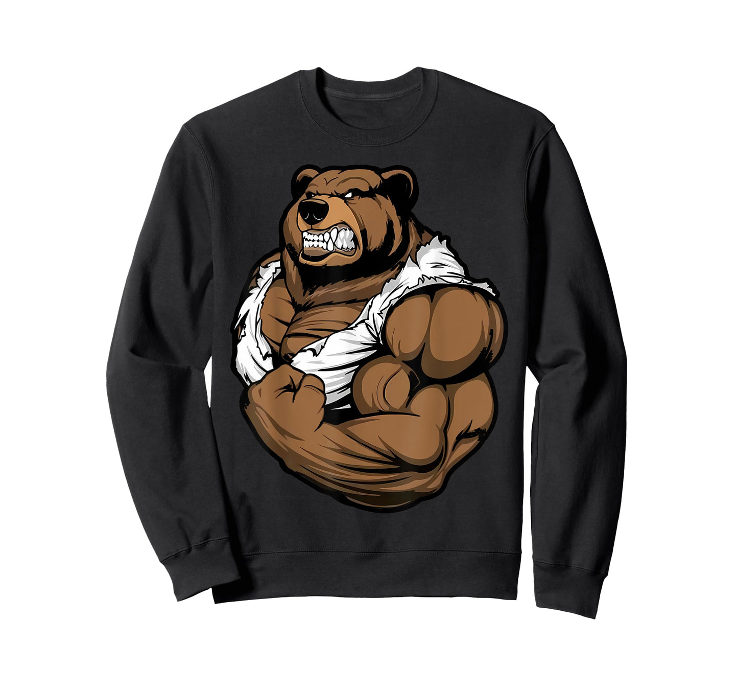 Bear Bodybuilder Muscular Body Gym Fitness Weightlifting T-Shirt