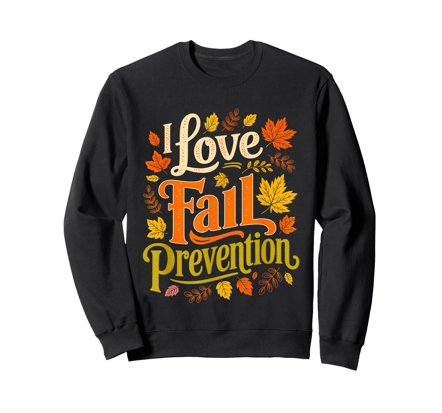 I Love Fall Prevention Socks Thanksgiving Autumn Quote T-Shirt