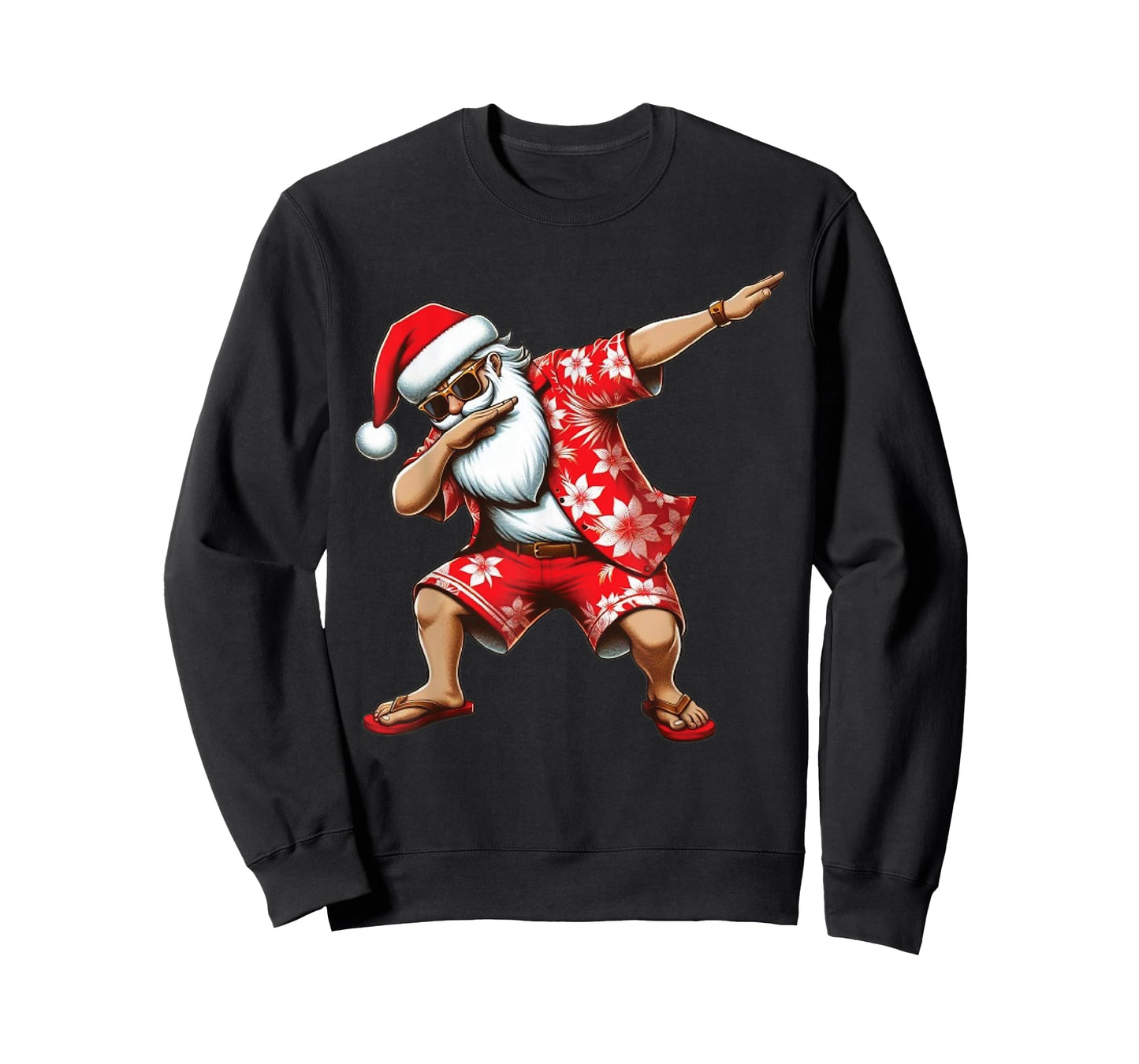 Dabbing Santa Christmas in July Boys Men Hawaiian Xmas Dab T-Shirt