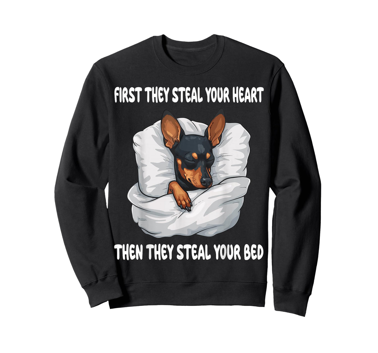 Miniature Pinscher Sleeping Pajamas Nightgown T-Shirt