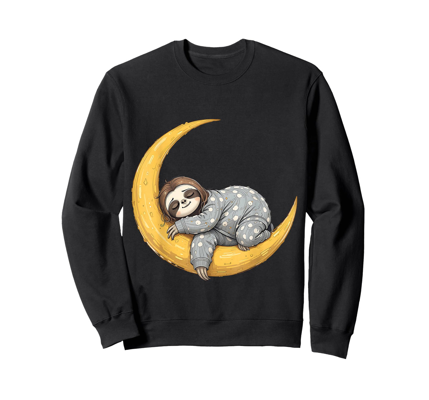 Cute Sloth on Total Eclipse Moon Kids Men T-Shirt