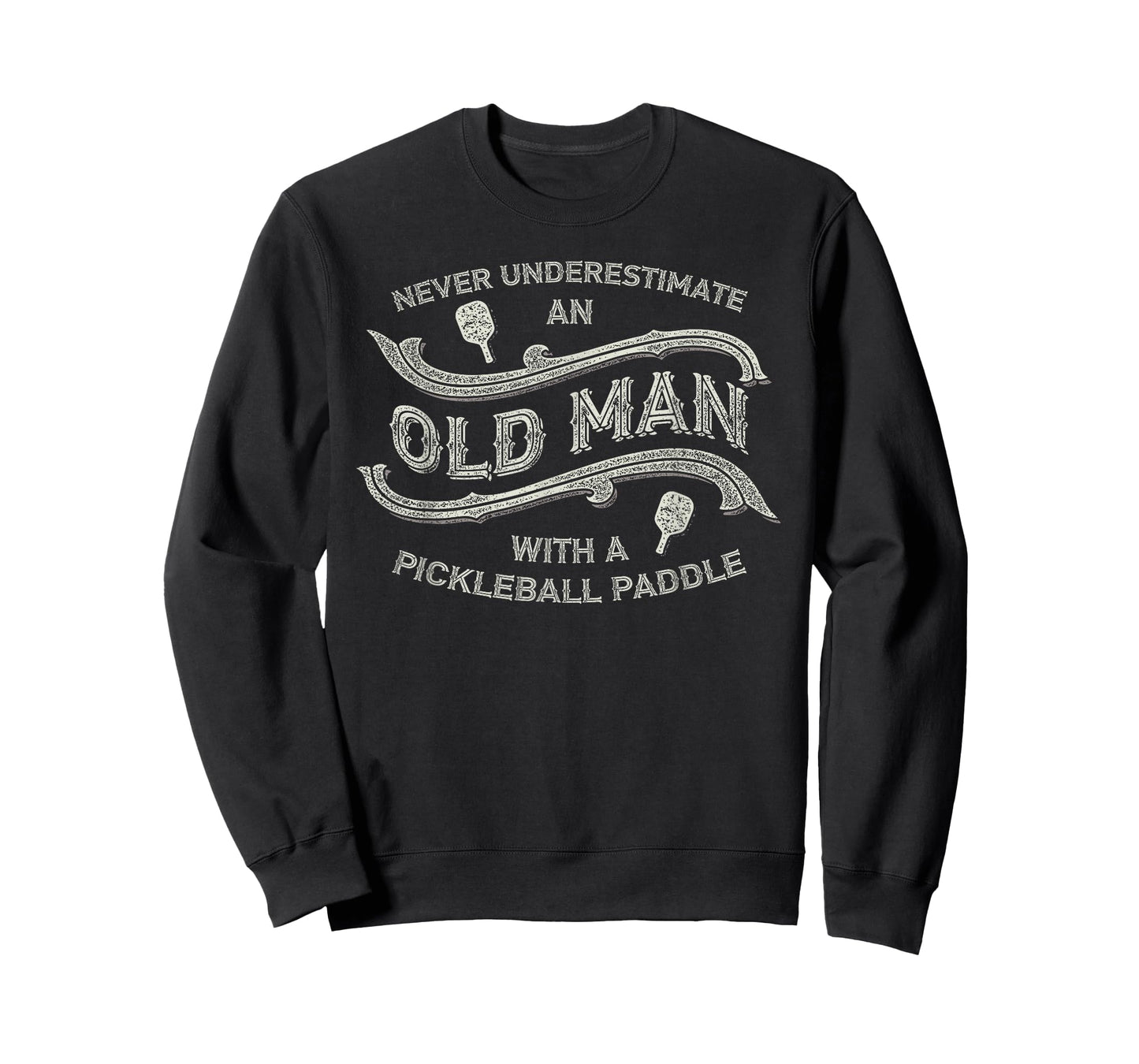 Never Underestimate Old Man with Pickleball Paddle T-Shirt