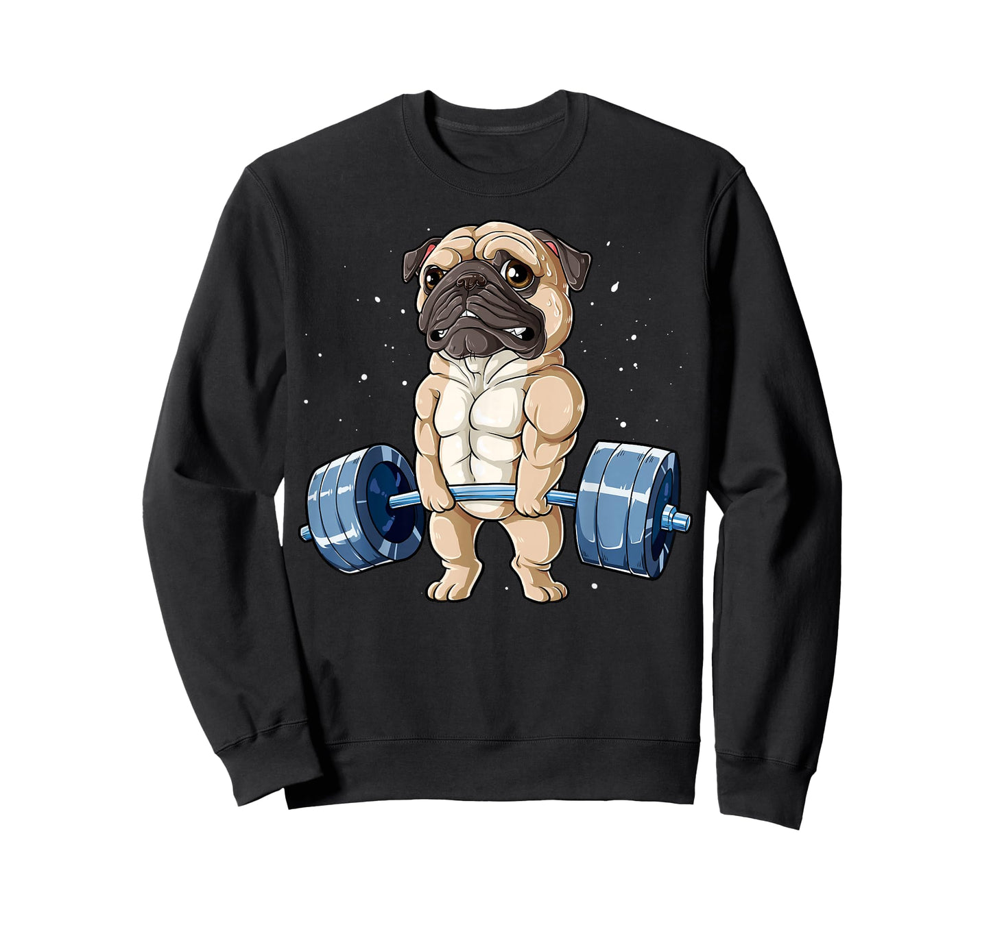 Pug Weightlifting Funny Deadlift Men Fitness Gym Workout Tee T-Shirt