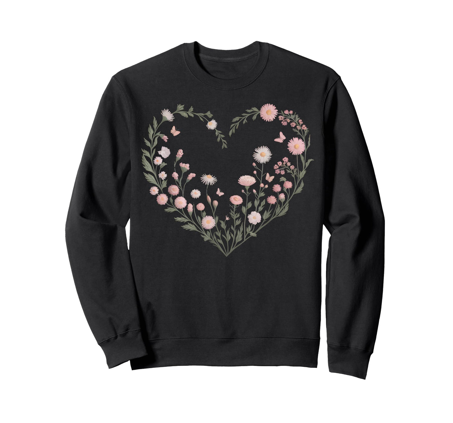 Floral Women TShirt Vintage Boho Wildflower Botanical Flower T-Shirt