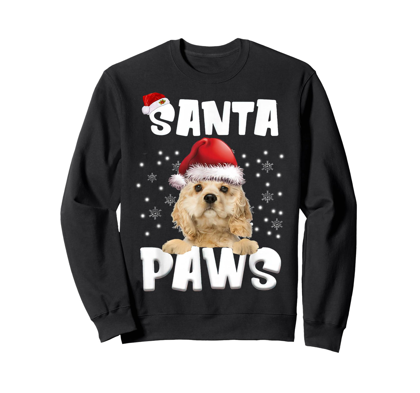 Funny American Cocker Spaniel Christmas Lights Tree Dog Men Women T-Shirt