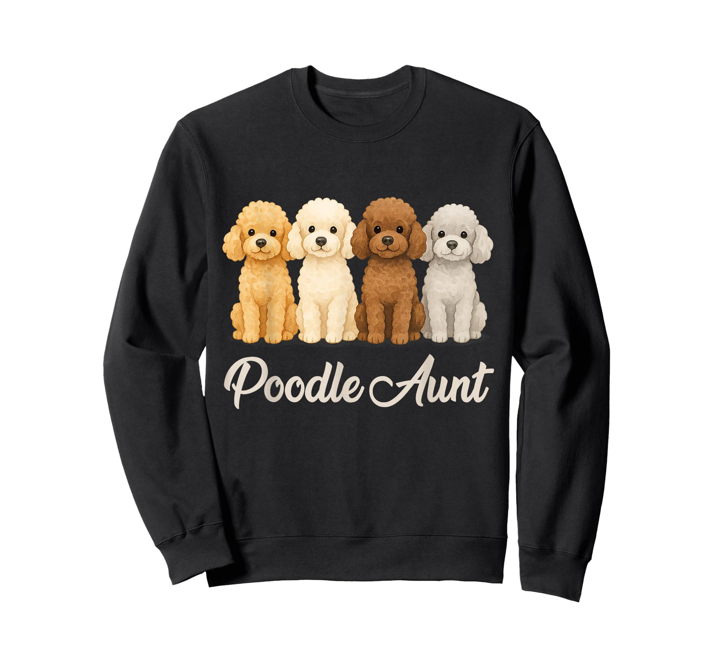 Poodle Aunt Cute Dog Lover Gift Funny Women Puppy Owner T-Shirt
