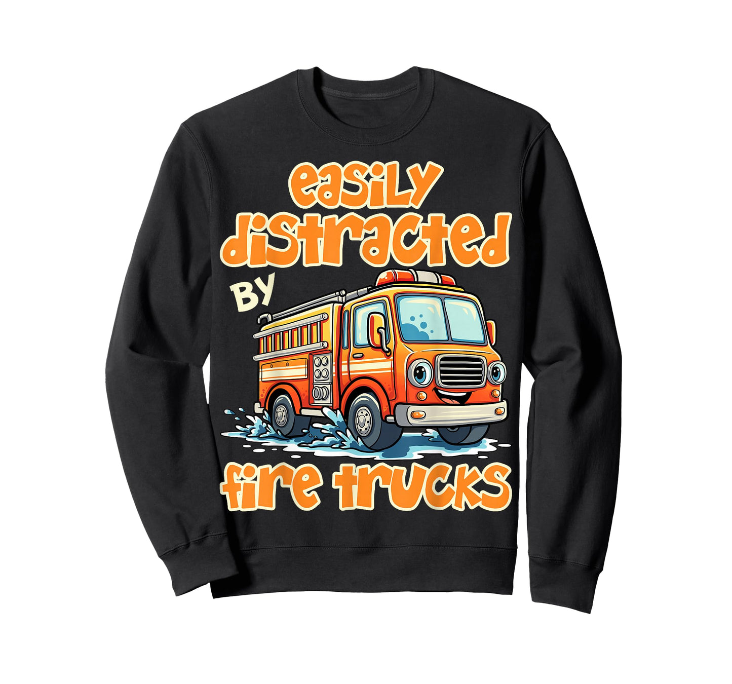 Distracted by Fire Trucks Firefighter Firemen Fire Rescuer T-Shirt