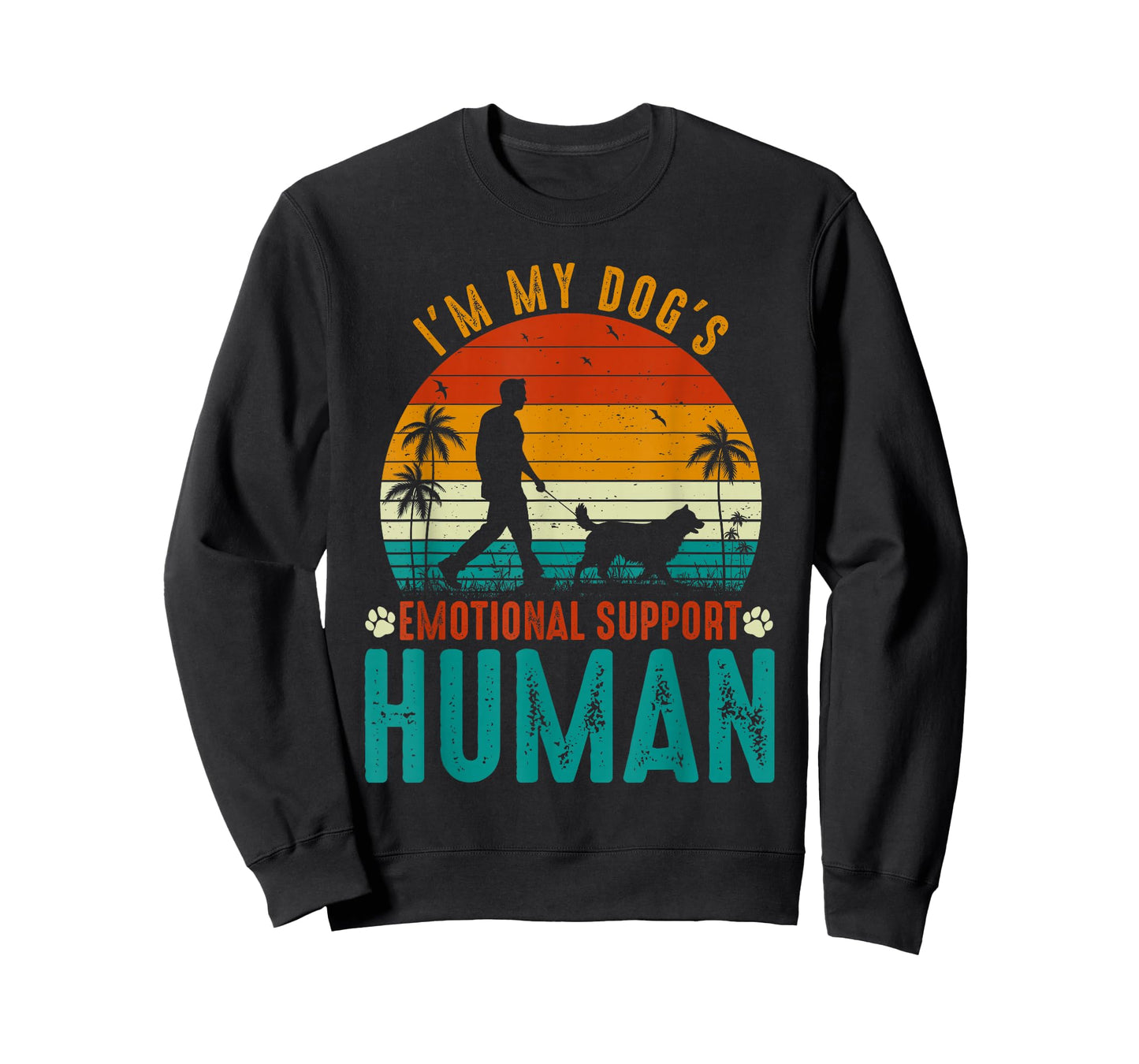 I'm My Dog's Emotional Support Retro Human Dog T-Shirt