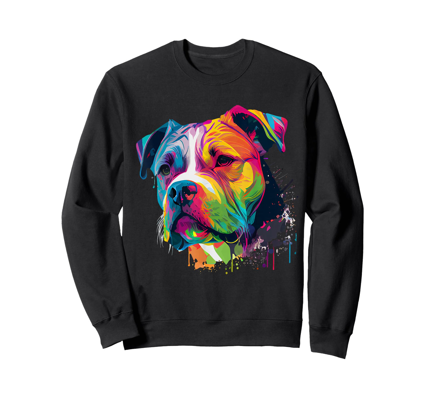 Colorful American Bulldog American Bully Men Women T-Shirt