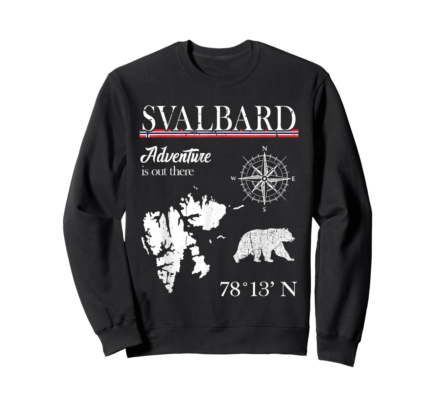 Svalbard - Adventure Is Out There - Norway Norwegian Flag T-Shirt
