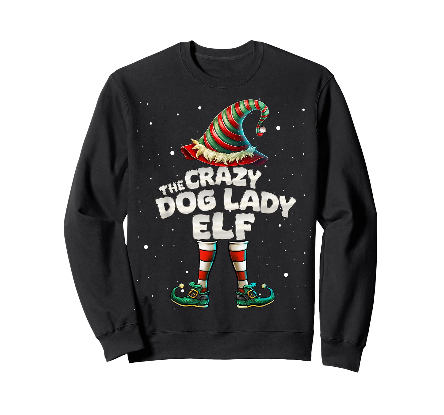 The Crazy Dog Lady Elf Family Matching Group Christmas T-Shirt