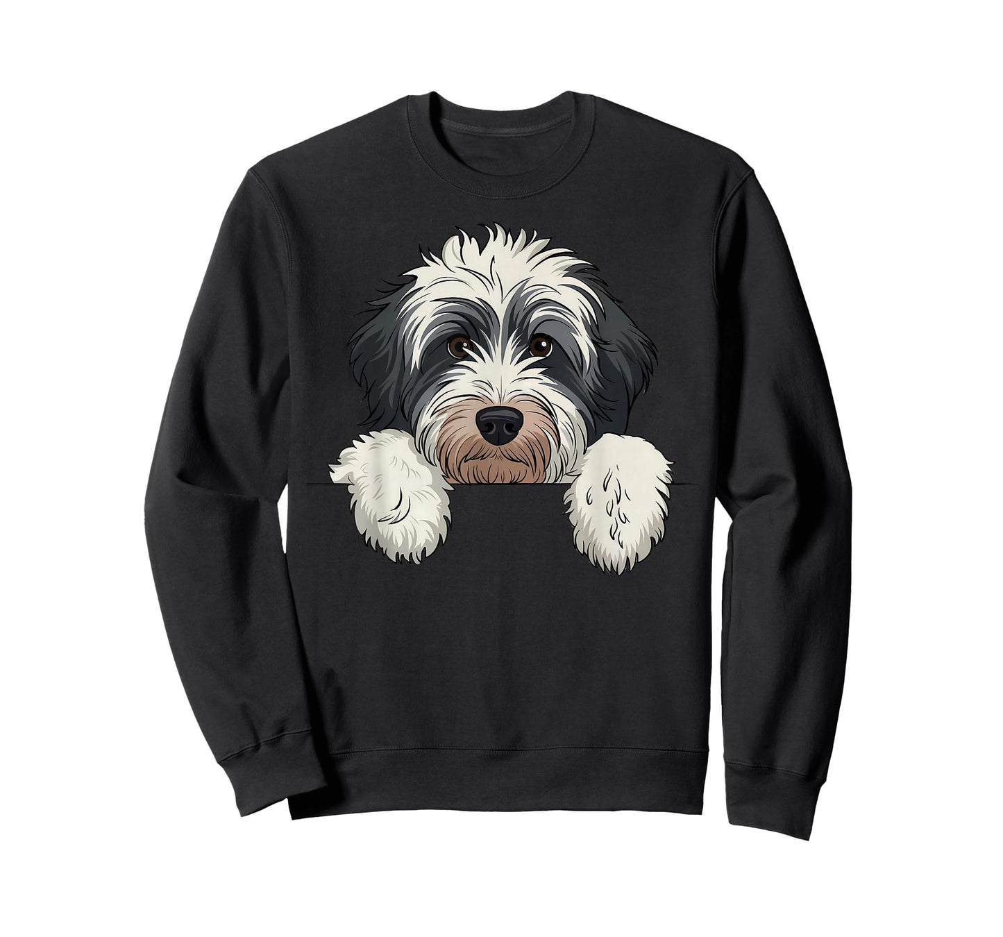 Cute Bernedoodle Peeking Doodle Puppy Dog Lover Men Women T-Shirt
