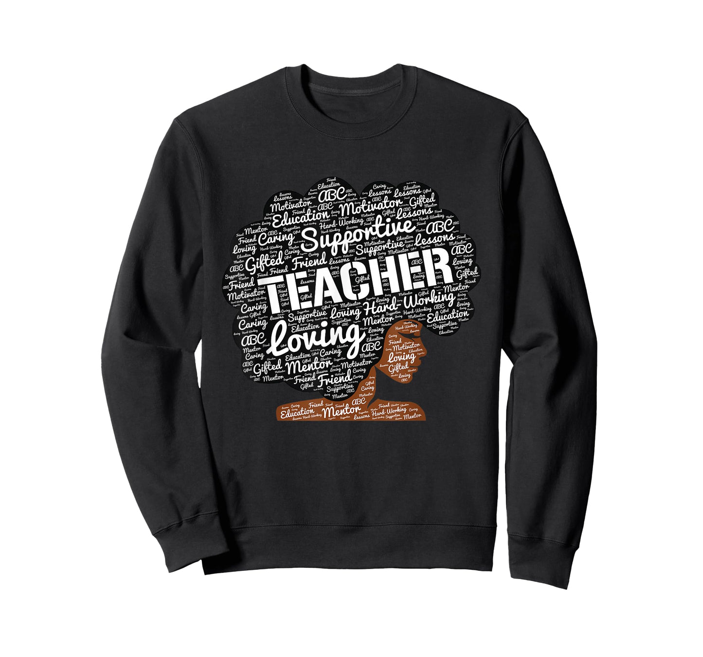 African American Black Teacher Educator Afro Words T-Shirt