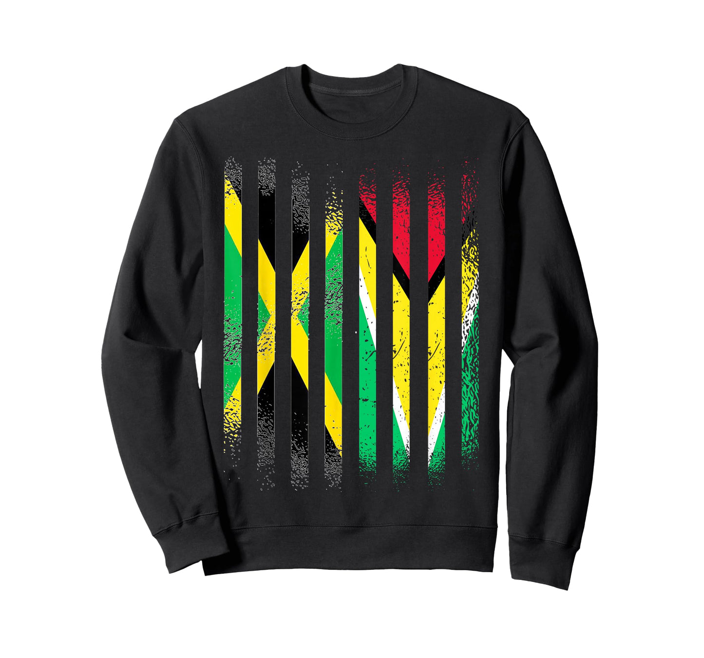 Jamaica Flag Guyana Grown Country Flags Stripes T-Shirt