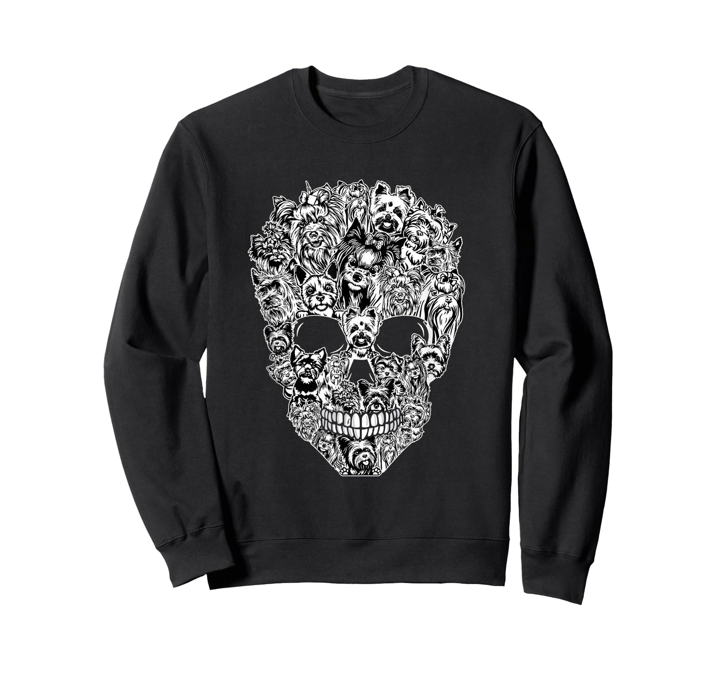 Funny Yorkshire Terrier Skull Dog Skeleton Halloween T-Shirt