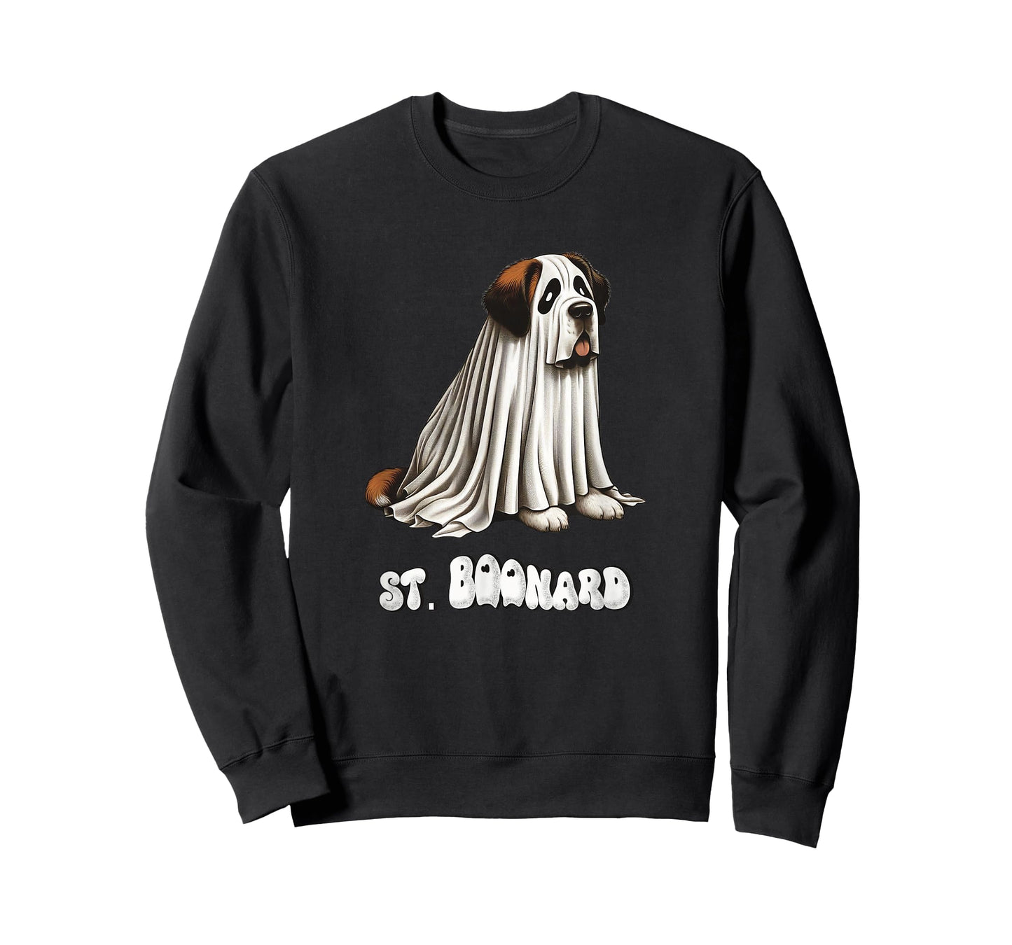 Funny Saint Bernard Halloween Ghost, St. Boonard, Dog Mom T-Shirt
