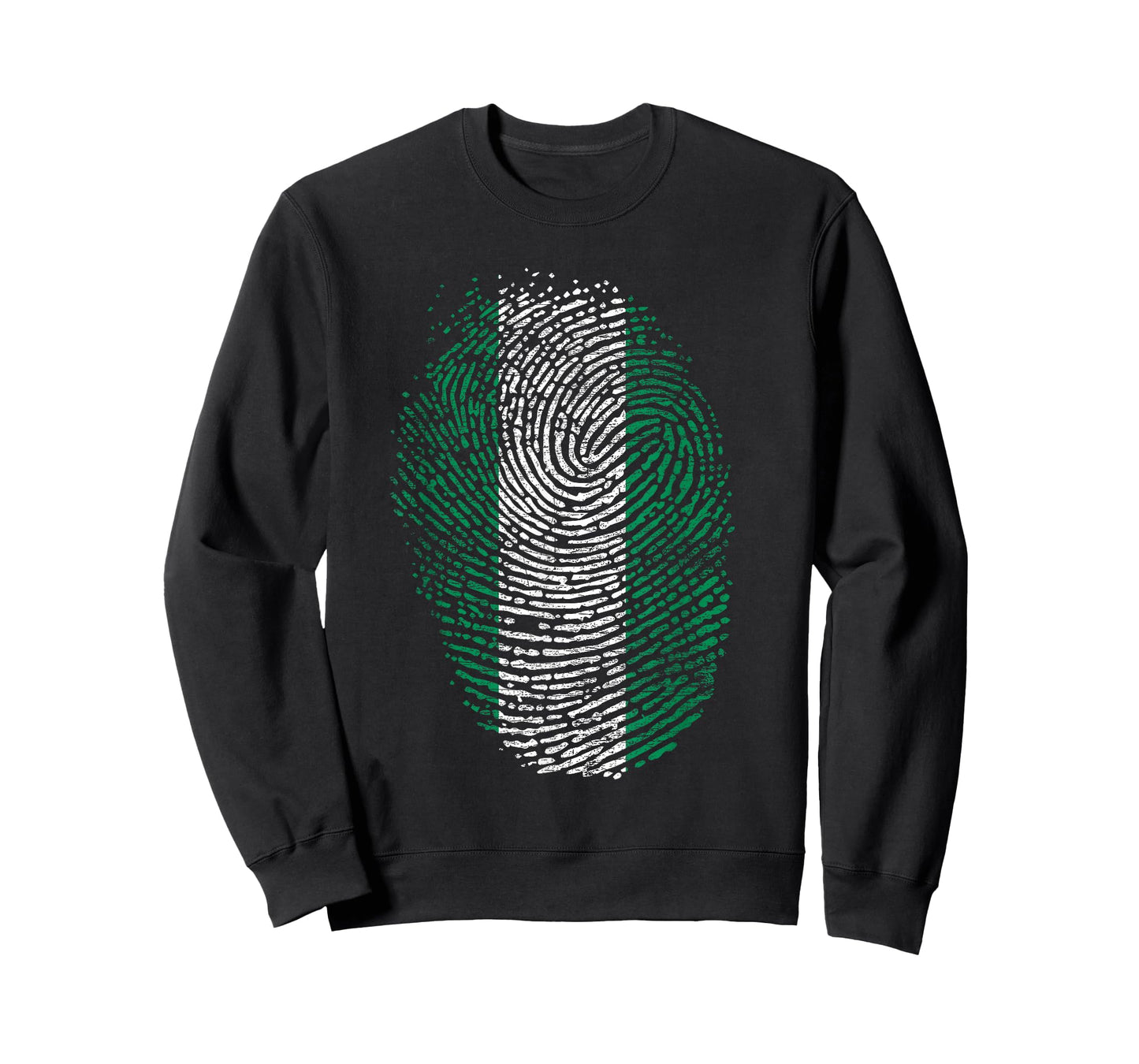 Nigeria Flag Gift Fingerprint T-Shirt