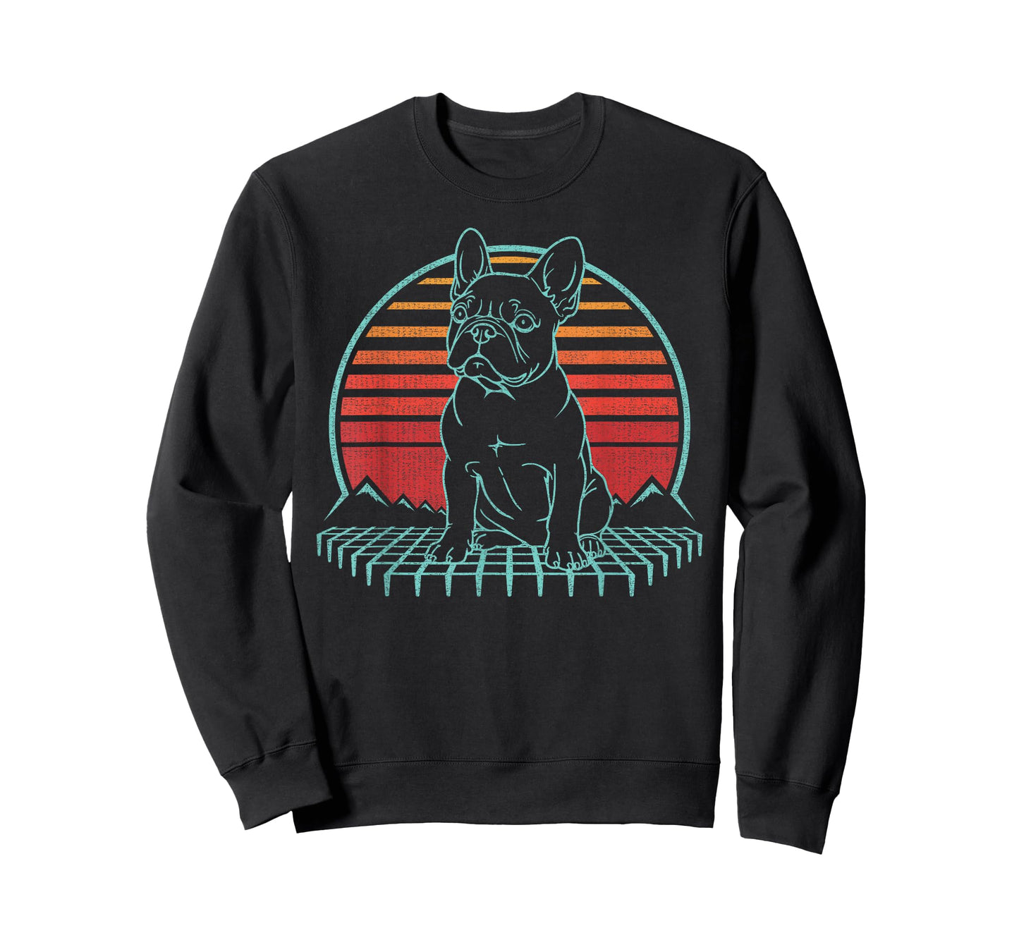 French Bulldog Lover Frenchie Dog Retro Vintage 80s T-Shirt