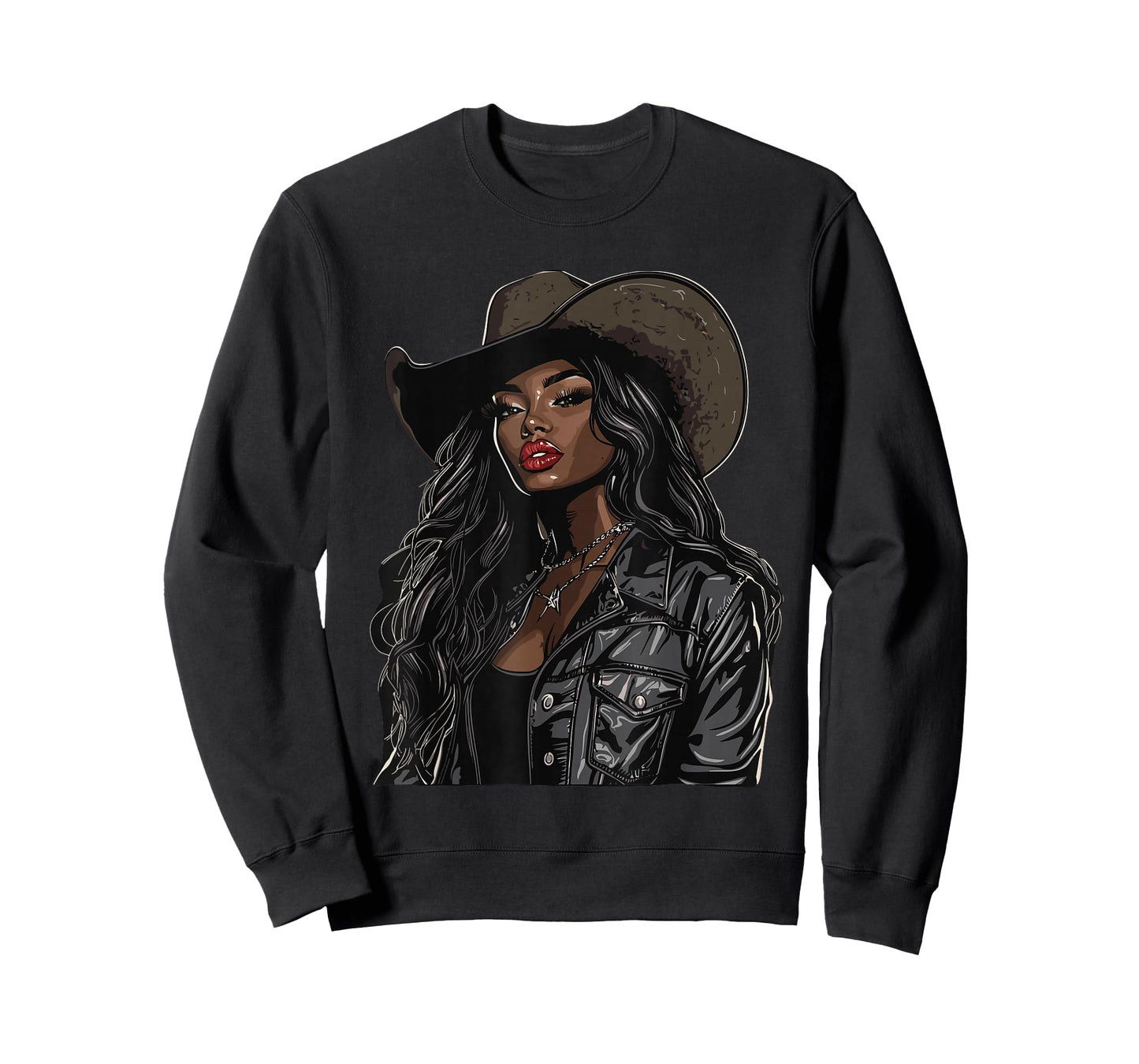 Black African American Cowgirl Western Country Texas Rodeo T-Shirt