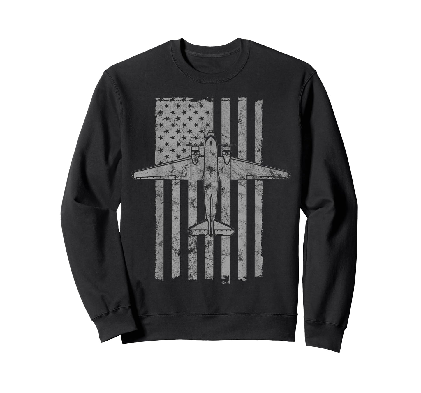 C-47 Skytrain WWII Transport Airplane Vintage Flag T-shirt T-Shirt
