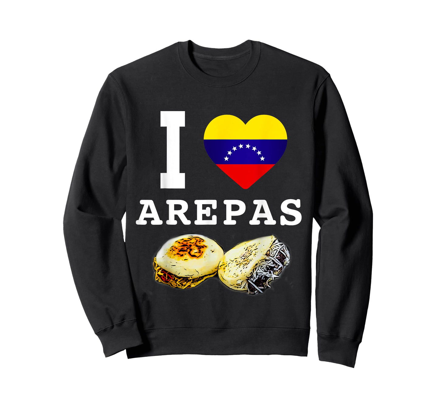 Funny Venezuela Food Flag Comida Venezolana I Love Arepas T-Shirt