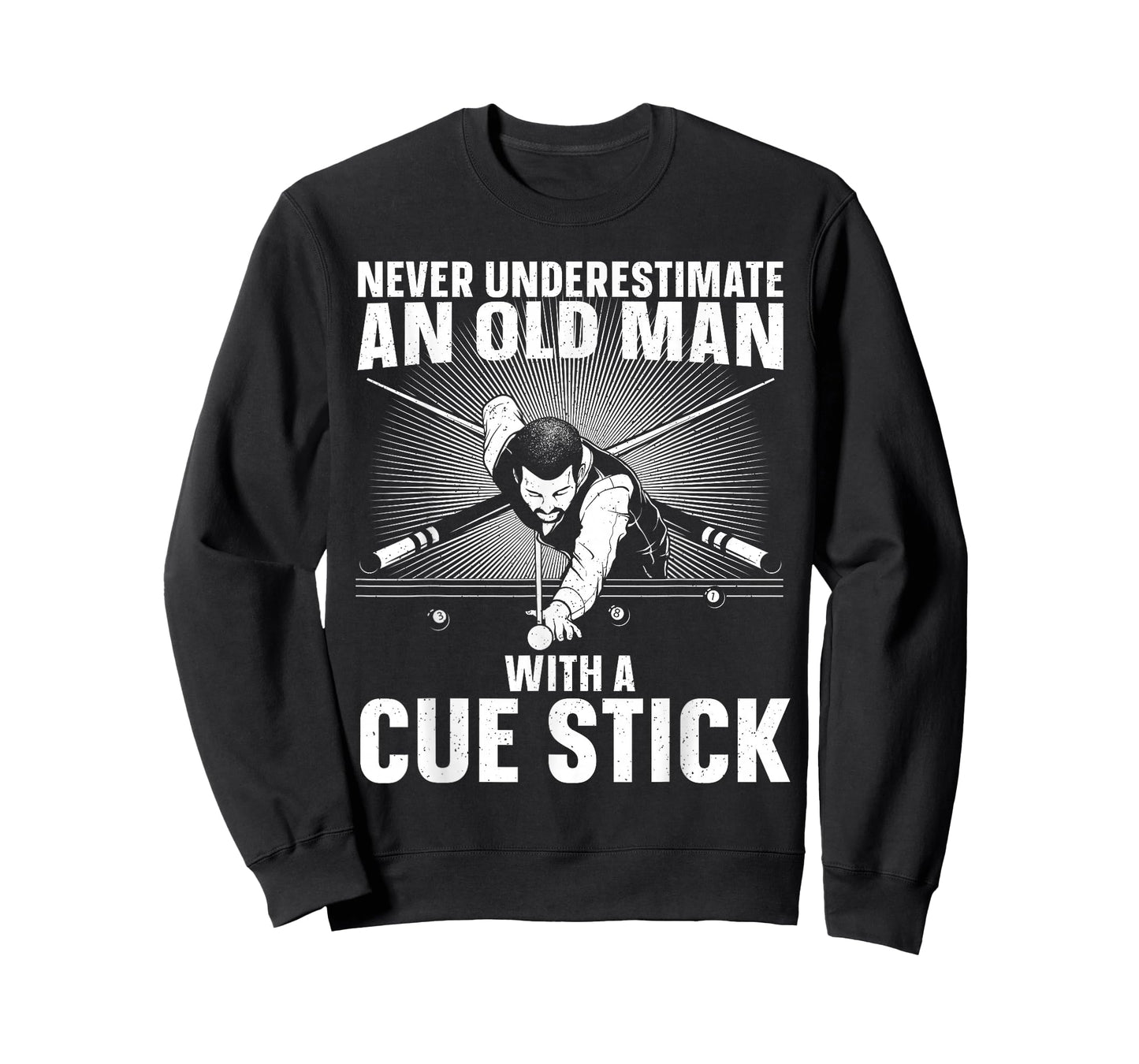 Best Pool Art for Men Grandpa Billiard Player Pool Lover T-Shirt