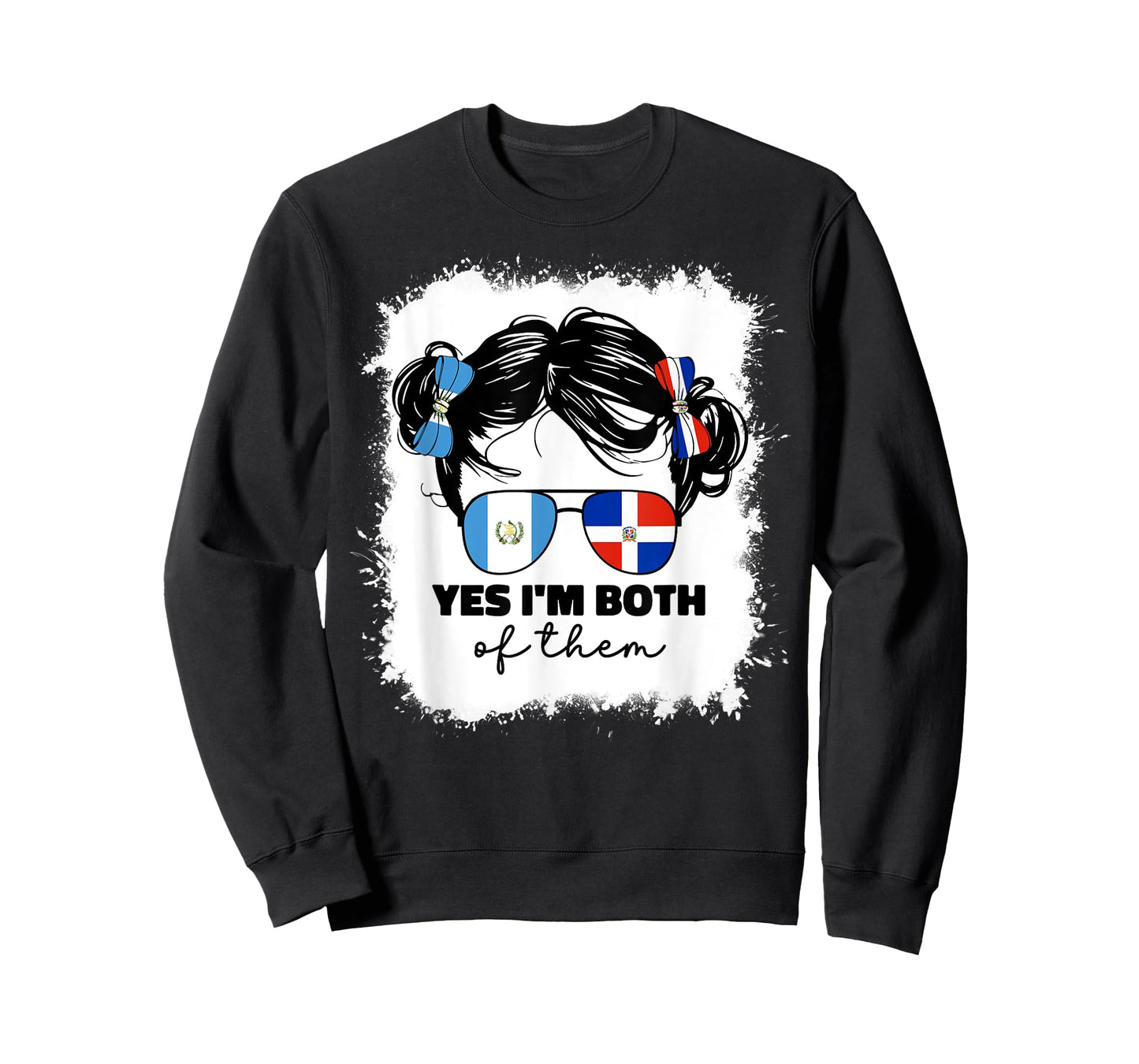 Half Dominican And Guatemalan Guatemala Flag Kids Girls Mix T-Shirt