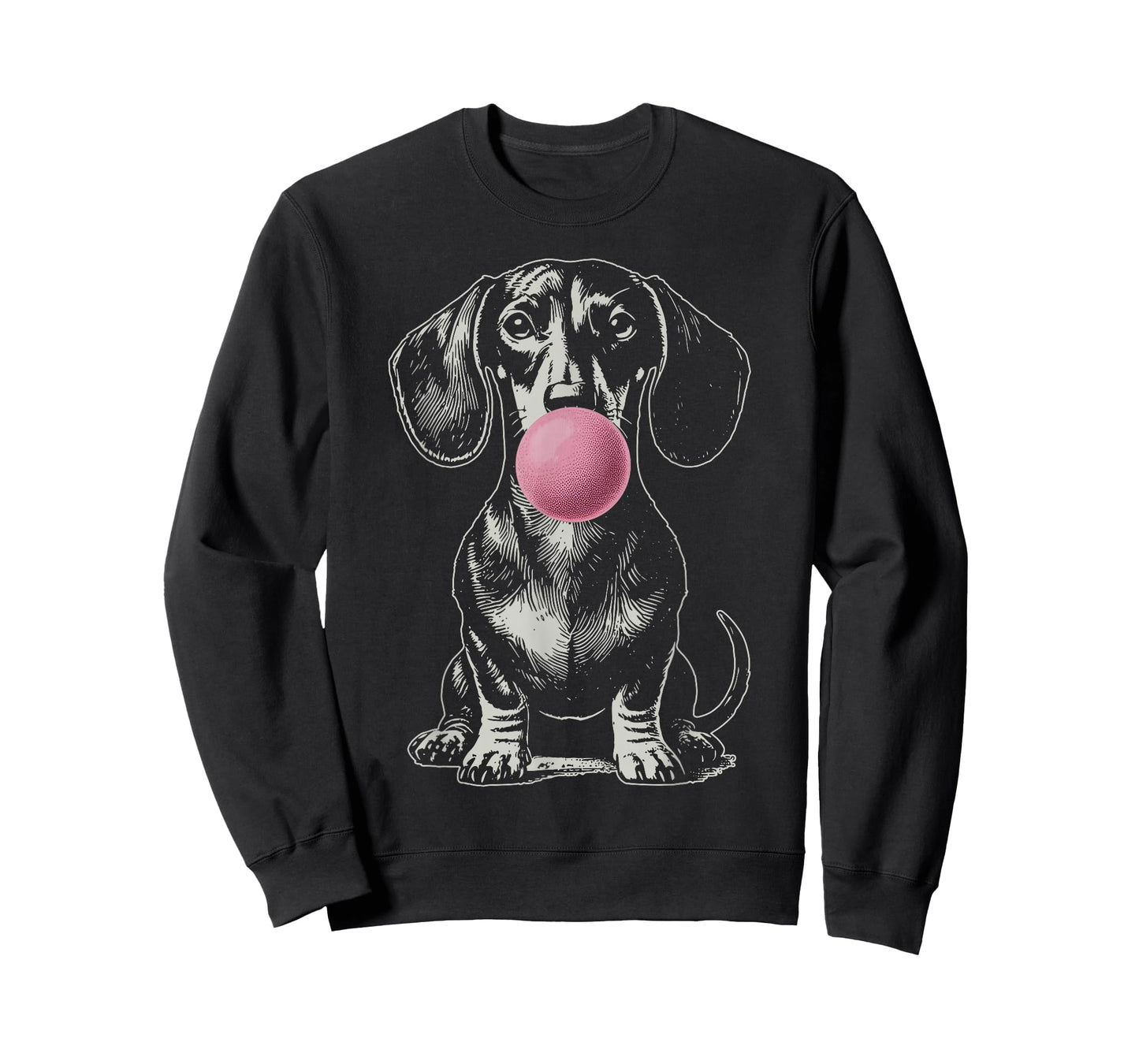 Vintage Dachshund Blowing Bubble Wiener Dog Dad Mom Owner T-Shirt