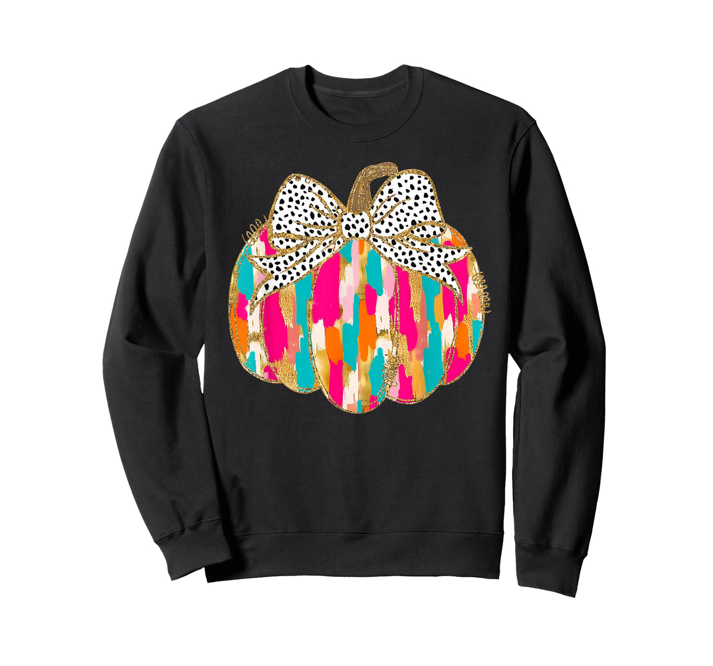 Coquette Bow Pumpkin Season Autumn Fall Leaves Thanksgiving T-Shirt