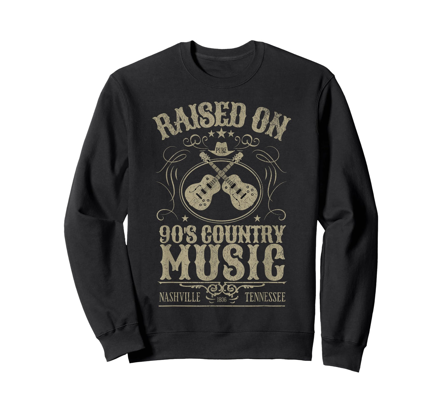 Raised On 90s Country Music Nashville Tennessee Vintage T-Shirt