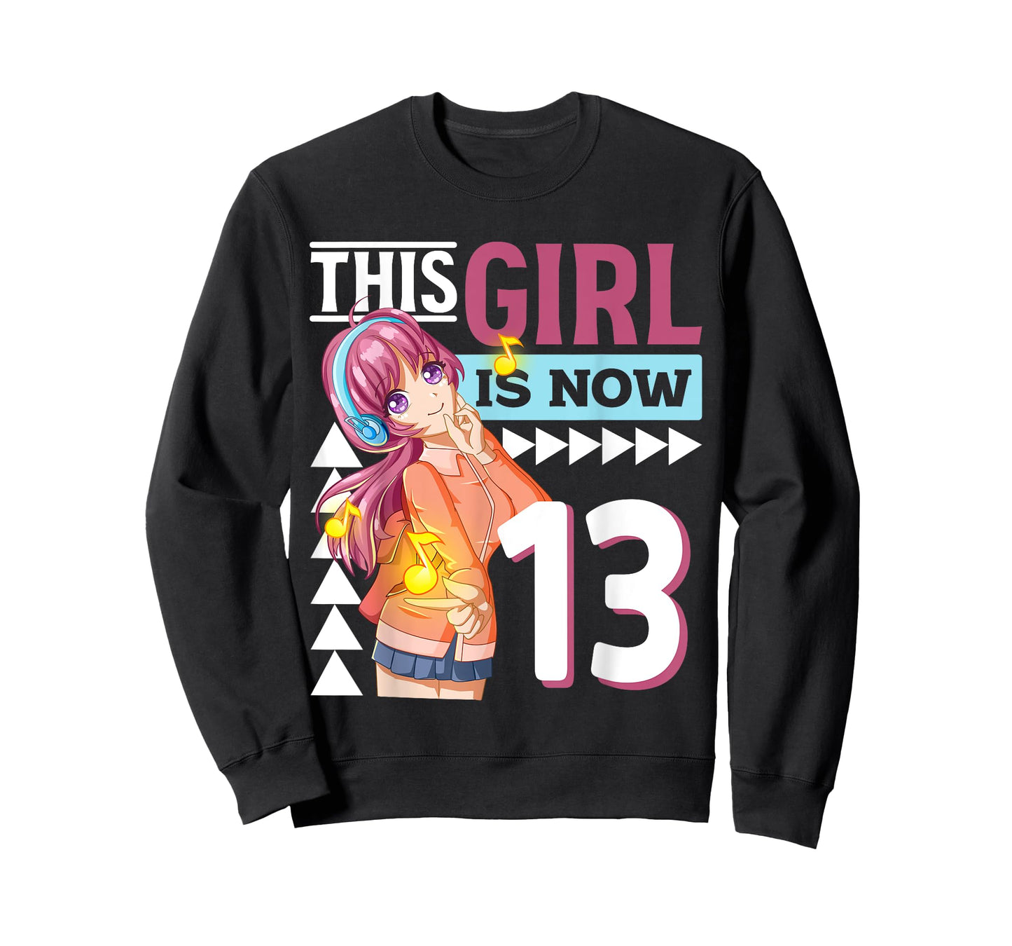 This Anime Girl Is Now 13 Years Old Anime 13 th Birthday T-Shirt