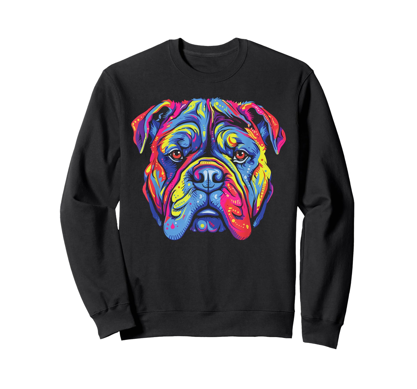 Watercolour Colourful Alapaha Blue Blood Bulldog Dogs T-Shirt