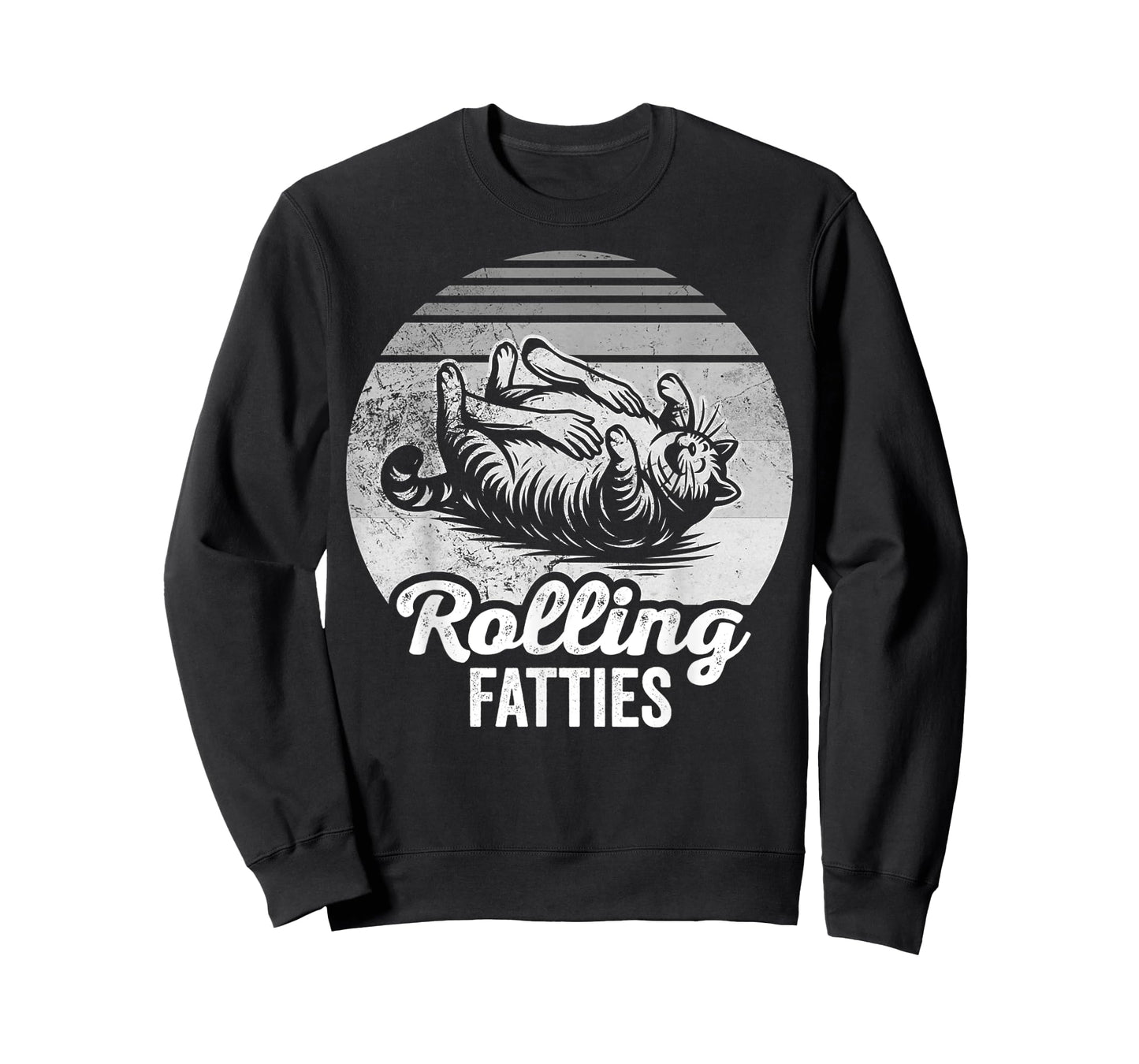 Rolling Fatties Cat Humor Design Pet Fans T-Shirt