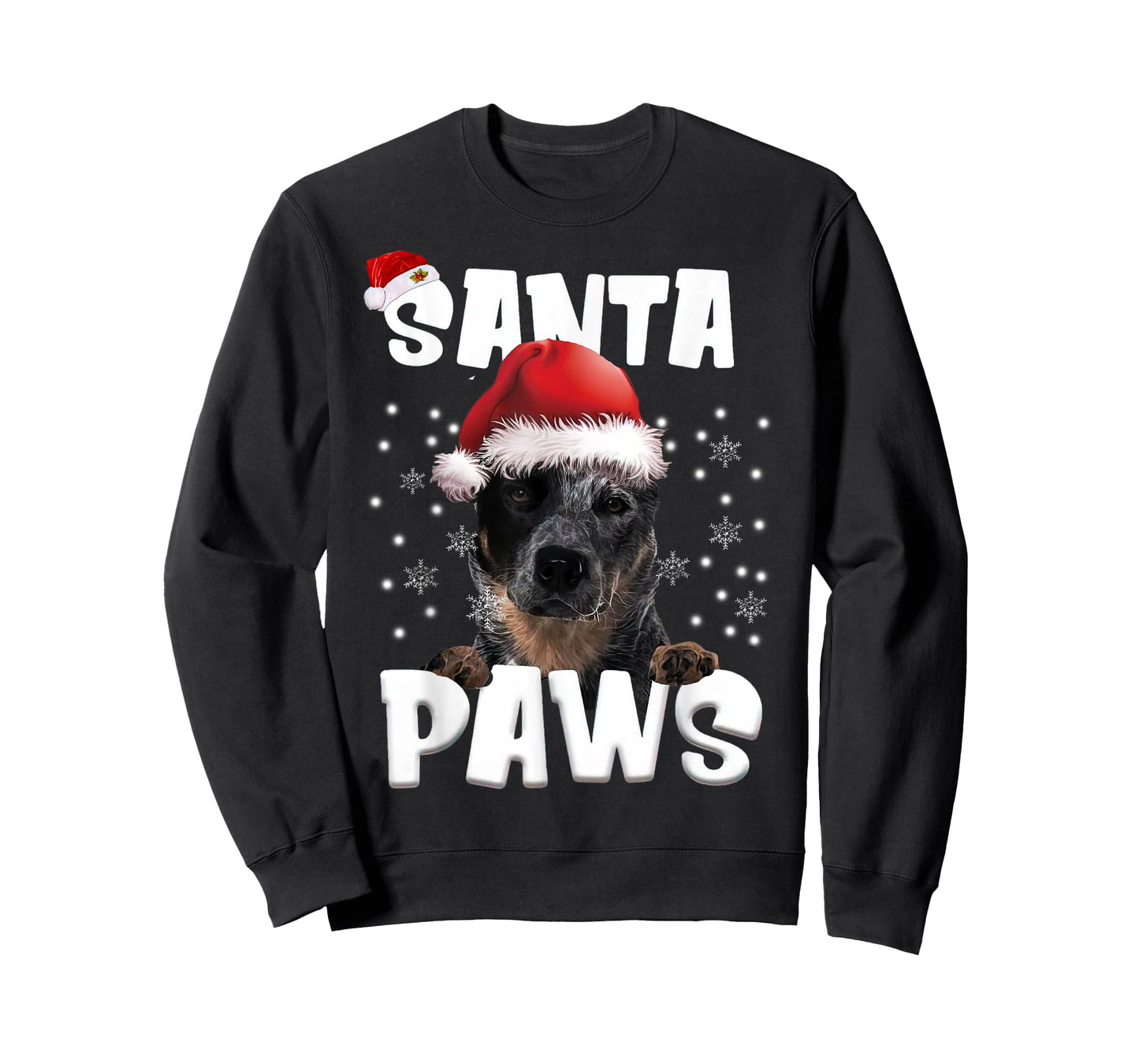 Funny Blue Heeler Christmas Lights Tree Dog Lover Xmas Men Women T-Shirt