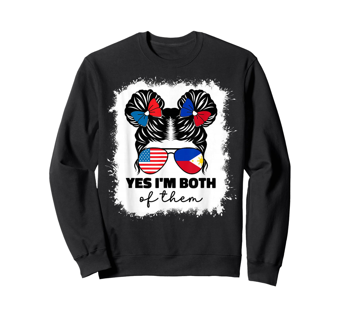 Half American Half Filipino Philippines Usa Flag Kids Girl T-Shirt