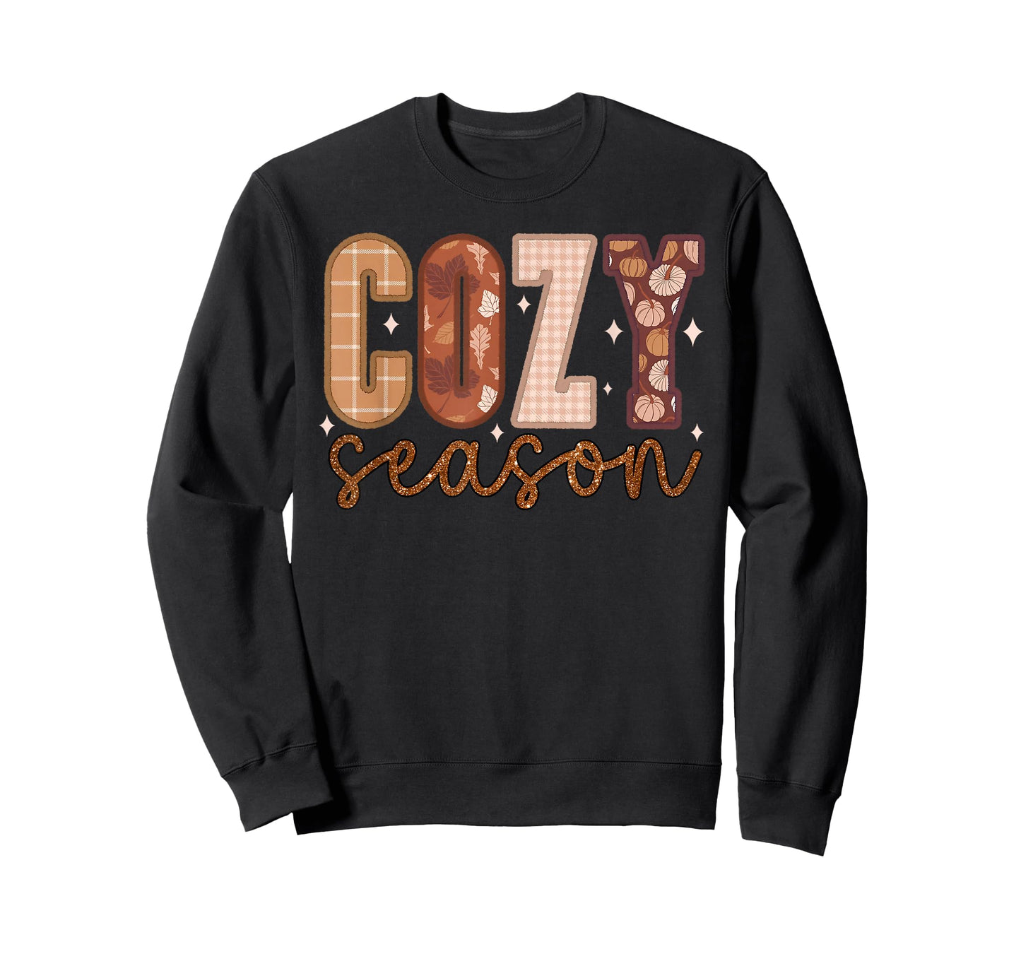 Cozy Season Pumpkin Autumn Fall Y'all Leaves Thanksgiving T-Shirt