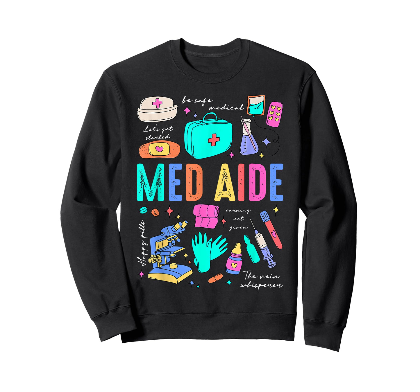 Retro Med Aide Certified Medication Aide Nursing Med Tech T-Shirt