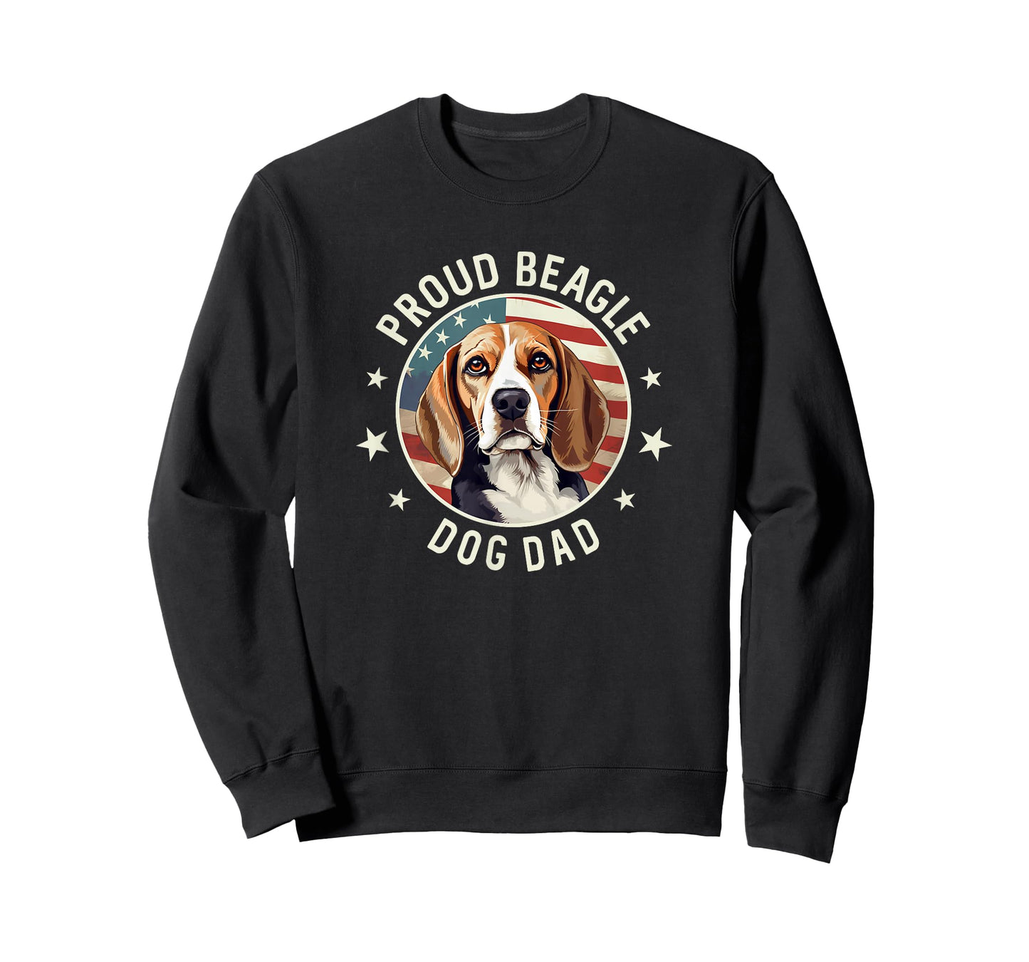Beagle Gifts for Men American Flag Proud Beagle Dog Dad T-Shirt