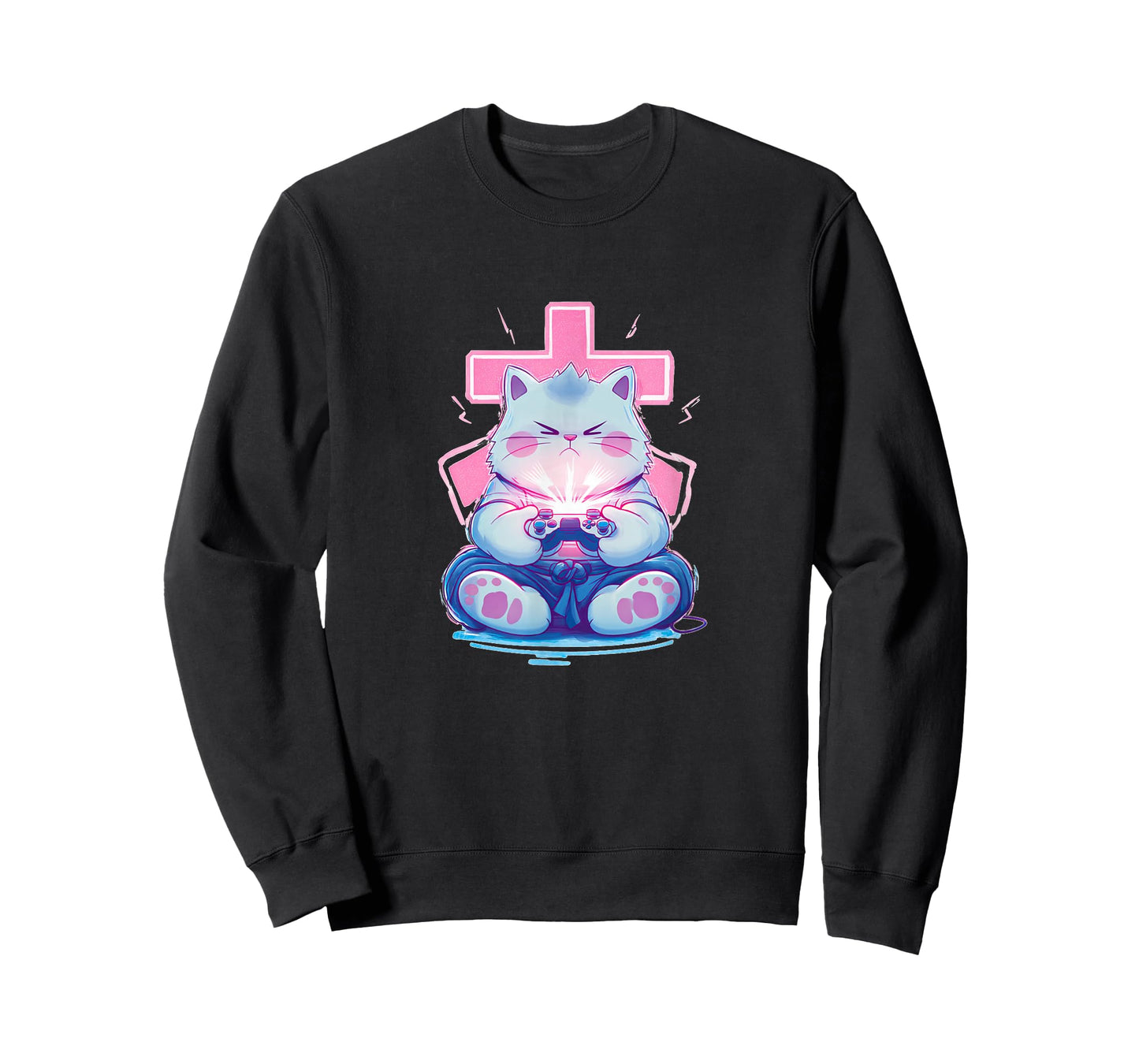Japan Cat in Bright Colors for Gaming Lovers T-Shirt