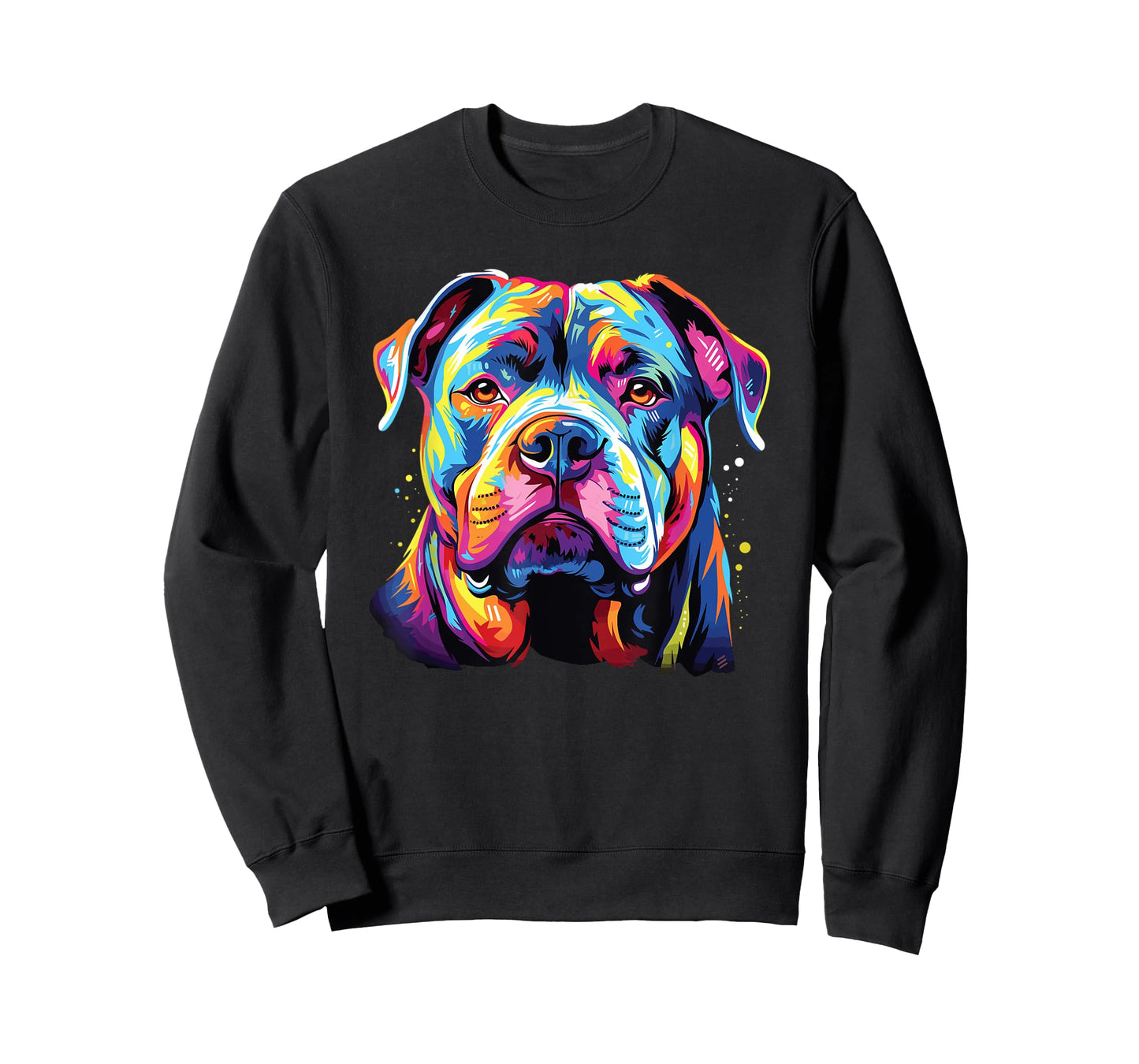 Watercolor Colorful American Bulldog Dog T-Shirt