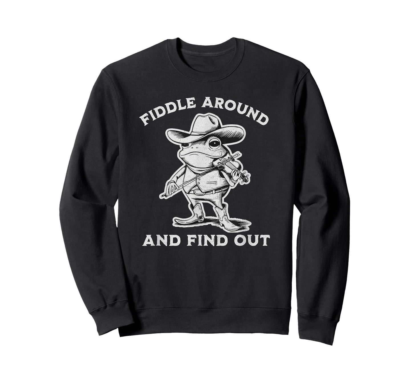 Funny Frog Fiddle Around and Find Out Cowboy Country Music T-Shirt