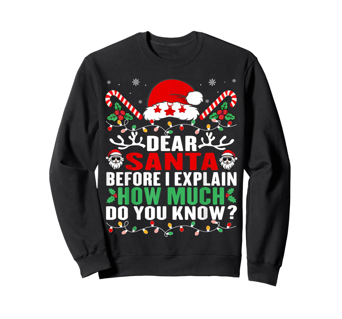 Funny Christmas Kids Adults Dear Santa I Can Explain T-Shirt