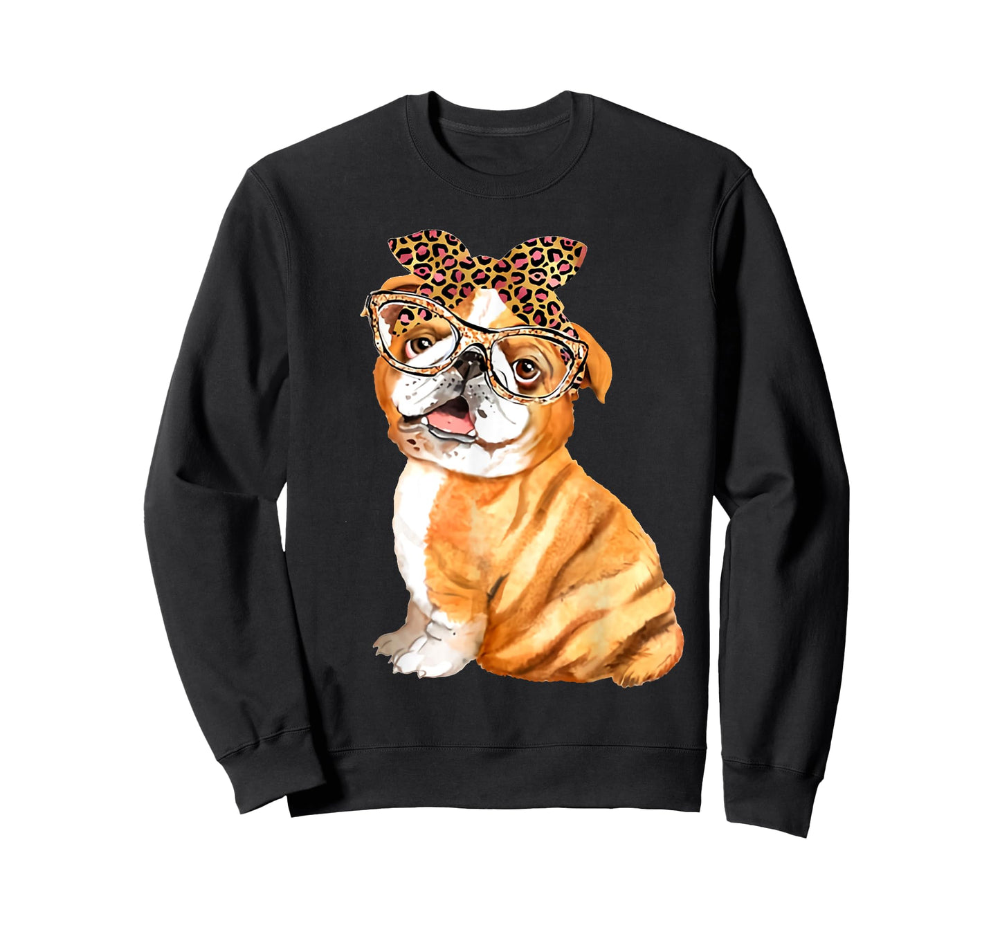 English Bulldog, Dog Dad Mom Gifts, Nerdy Glasses Bulldog Men Women Girls Kids T-Shirt