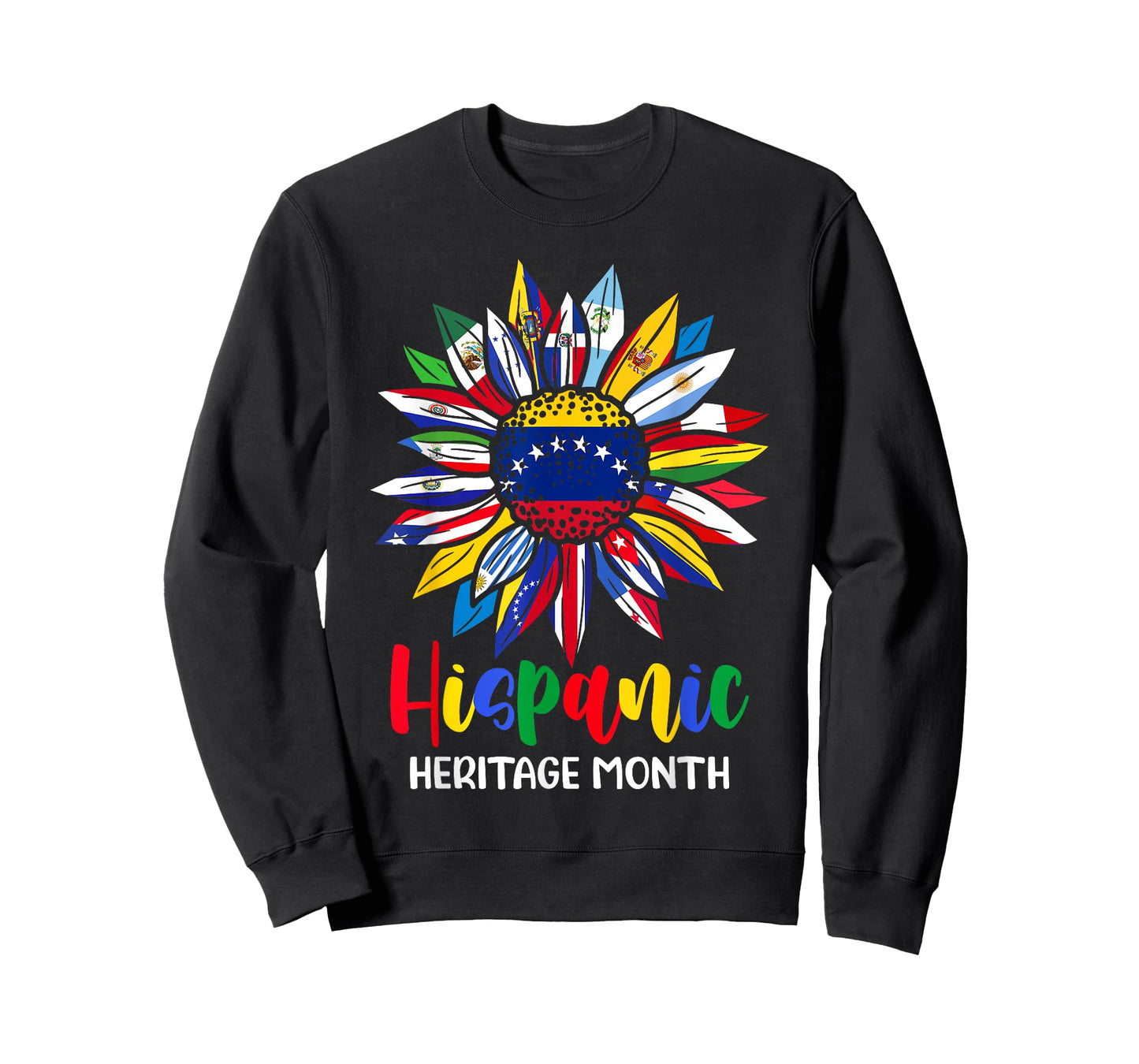 Hispanic Heritage Month Venezuela Flag Sunflower Latino Flag T-Shirt