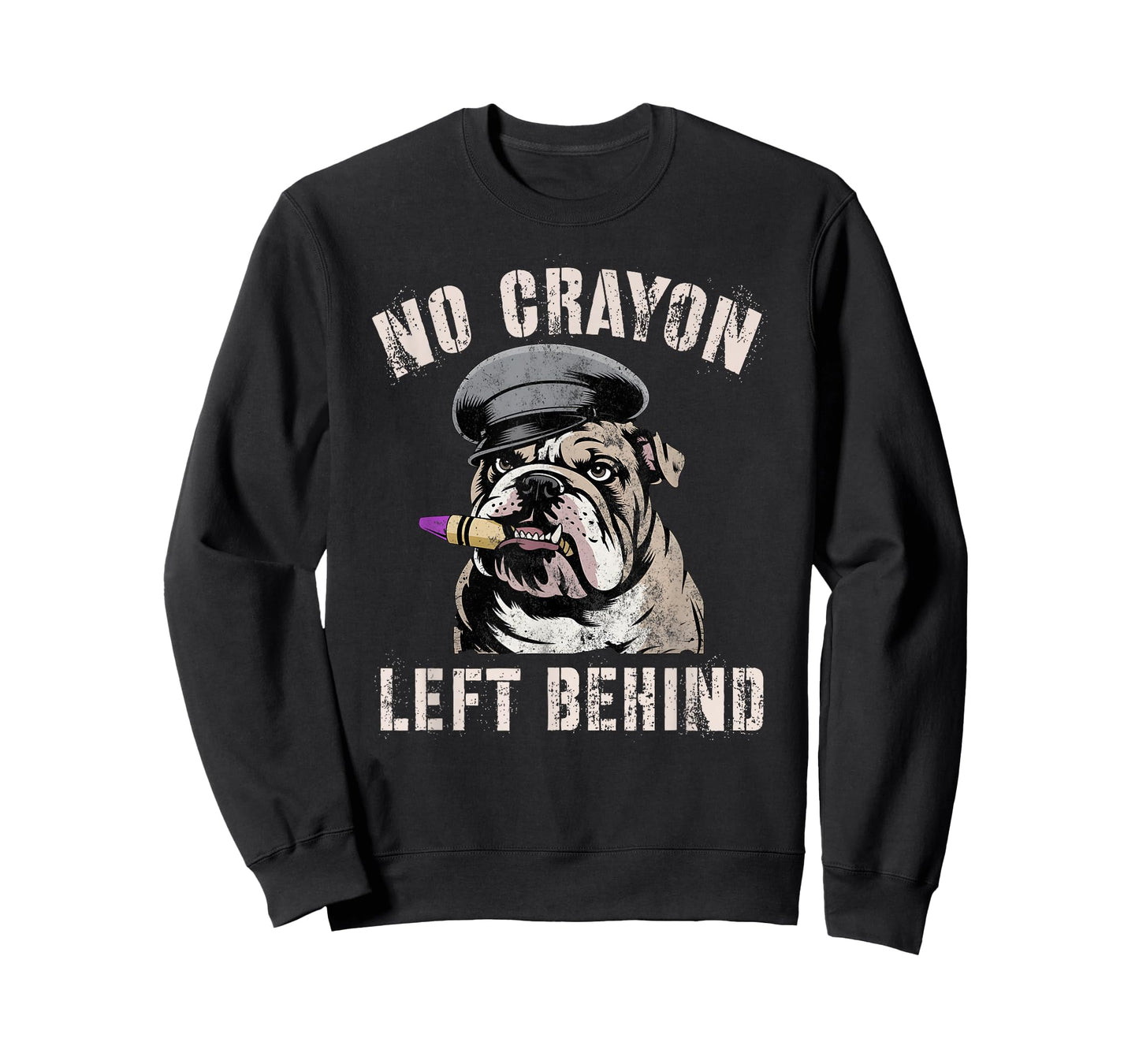 Bulldog No Crayon Left Behind Grunt Team Military My Soldier T-Shirt