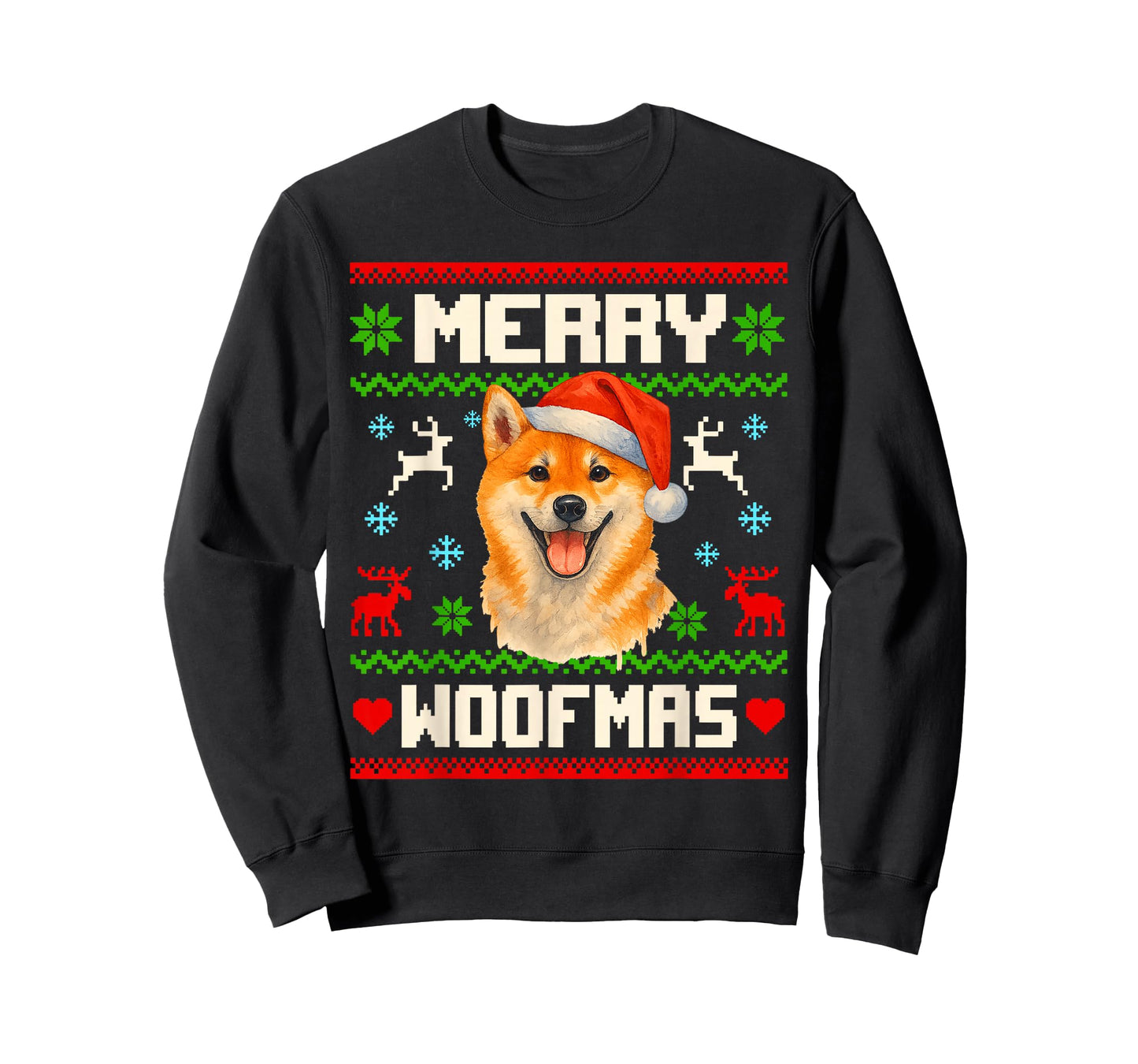 Shiba Inu Dog Christmas Ugly Sweater Pet Dog Lover Xmas T-Shirt