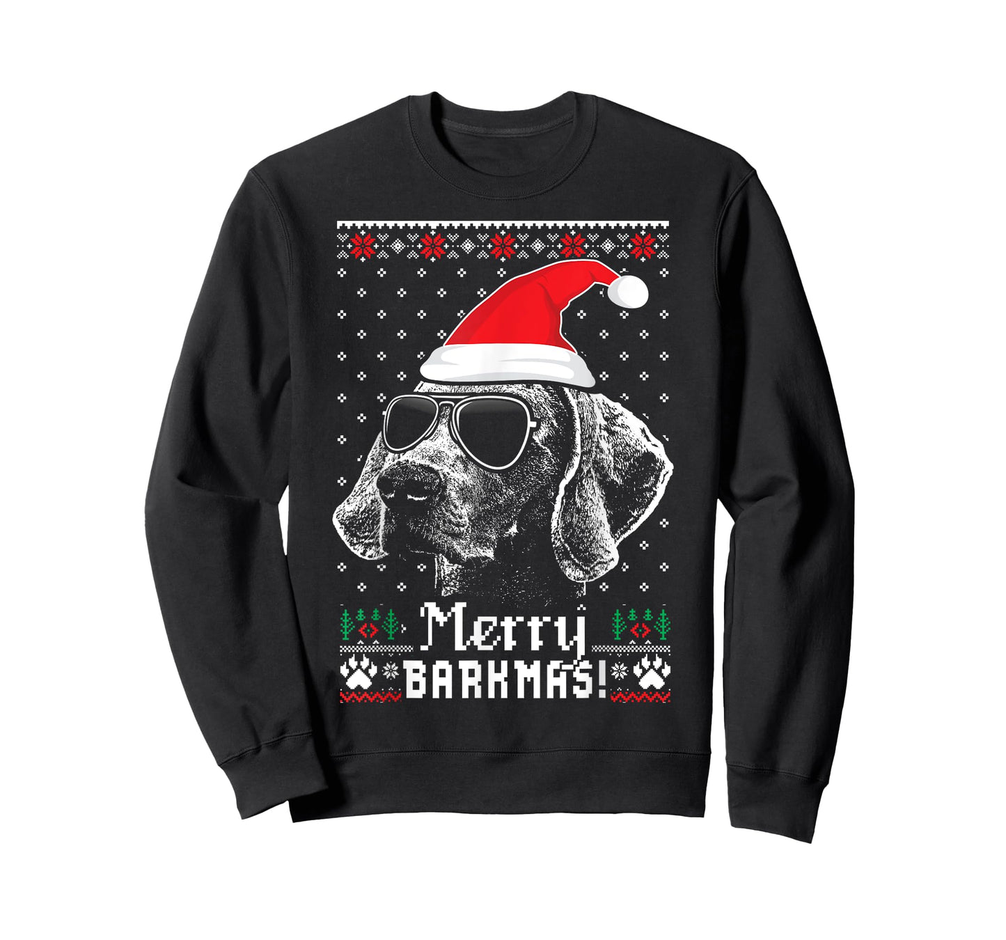 Weimaraner Merry Barkmas Christmas T-Shirt