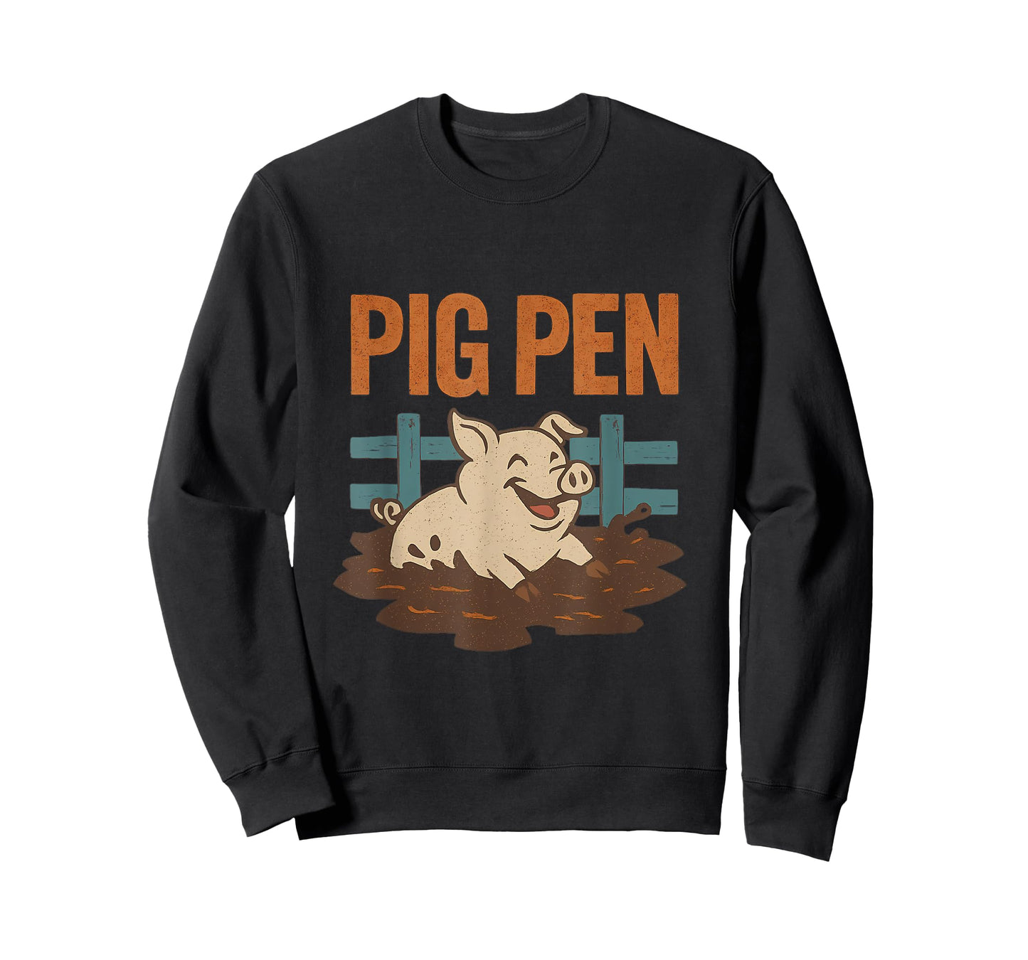 Pig Pen Rustic Farm Humor Grunge Graphic T-Shirt