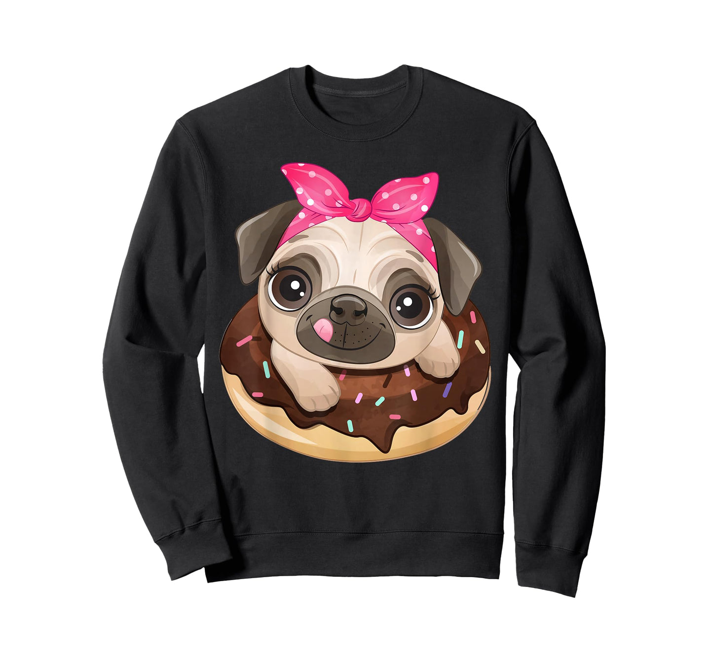 Cute Pug Shirt Donut Girls Dog T-Shirt