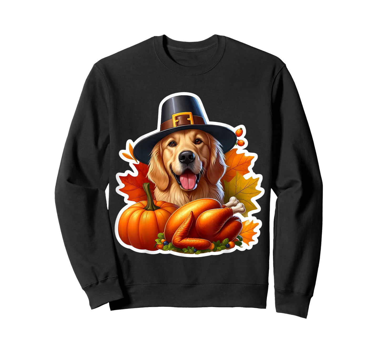 Thanksgiving Golden Retriever Dog Owner Lover Funny Turkey T-Shirt